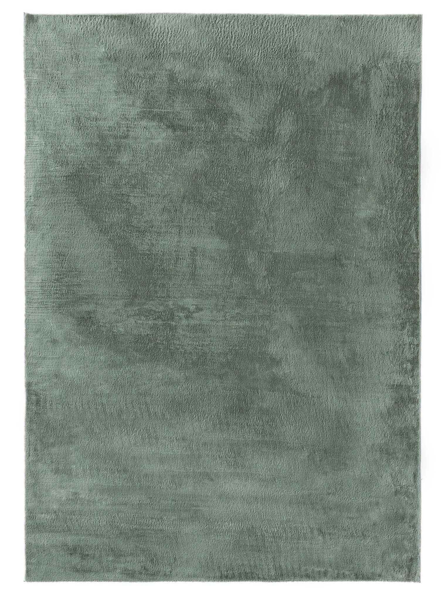 Teppich aus 100% Polyester in Grün mit 11 bis 20 mm hohem Flor von benuta Basic