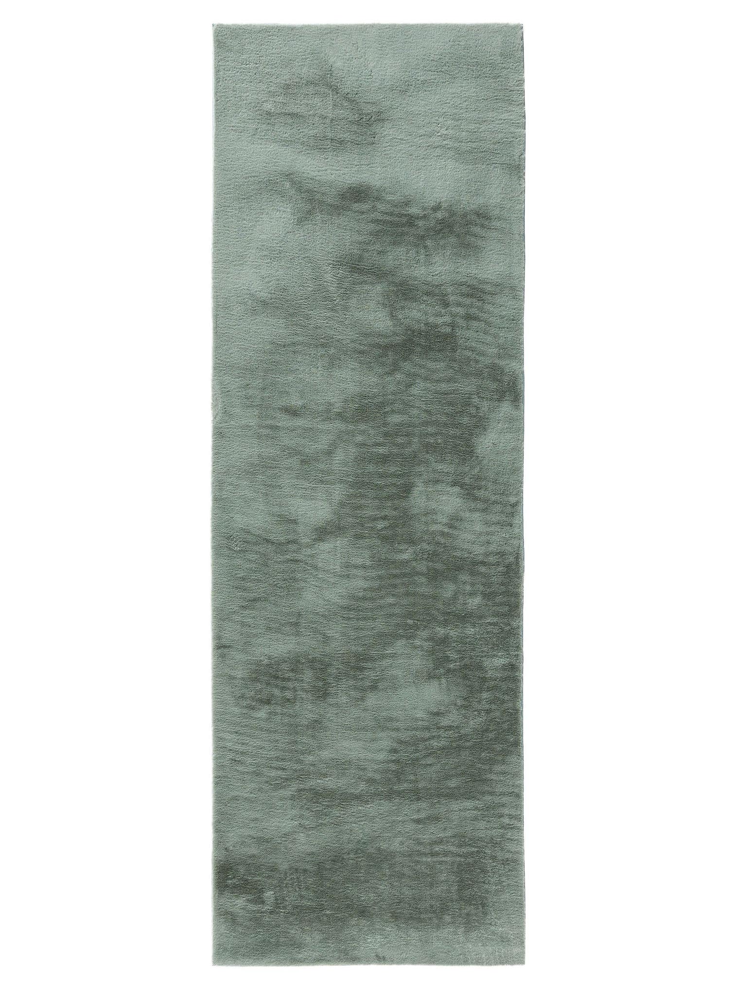 Tappeto di 100% Poliestere in Verde con pelo alto 11 - 20 mm da benuta Basic