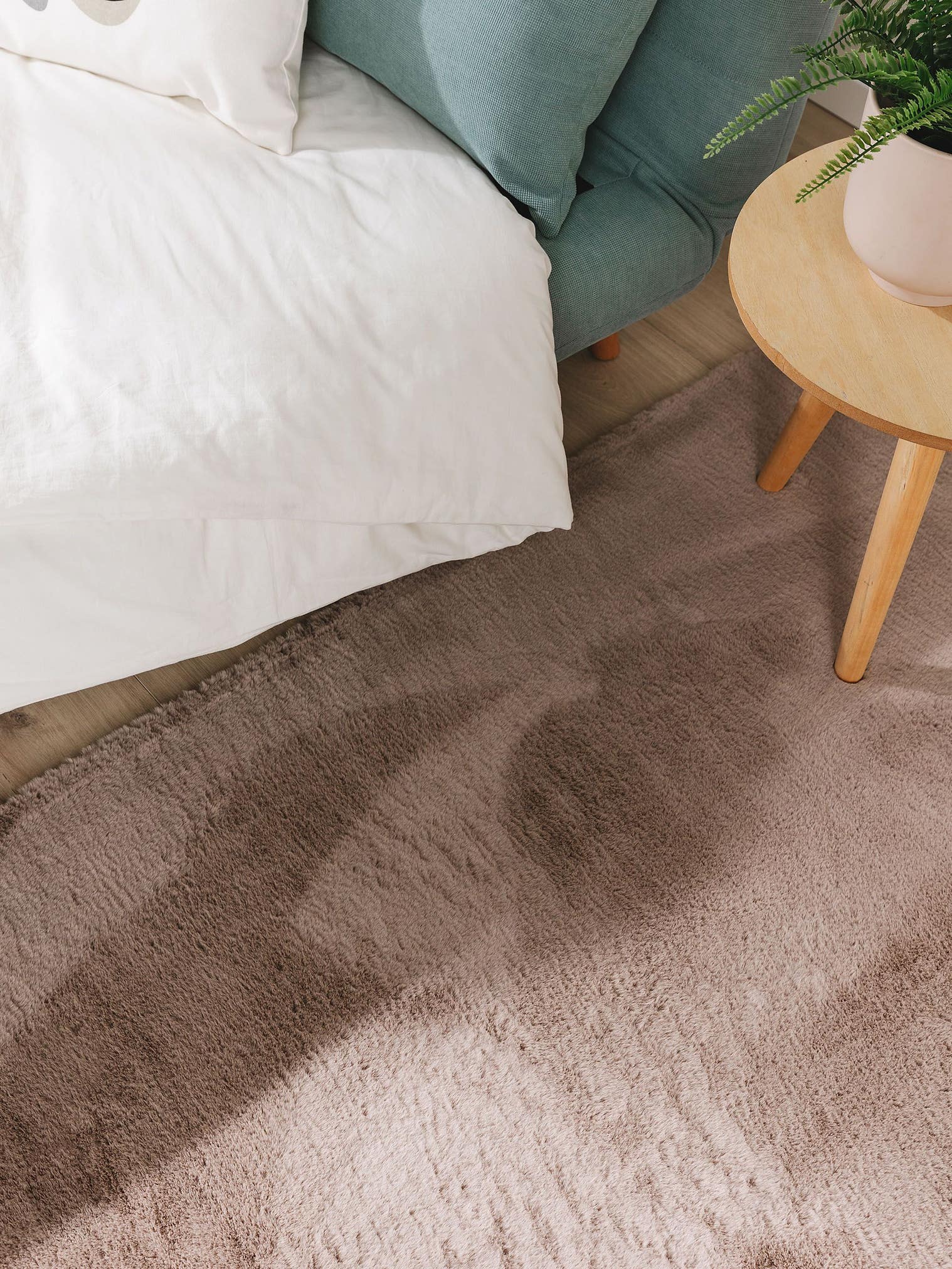 Tappeto di 100% Poliestere in Taupe con pelo alto 11 - 20 mm da benuta Basic
