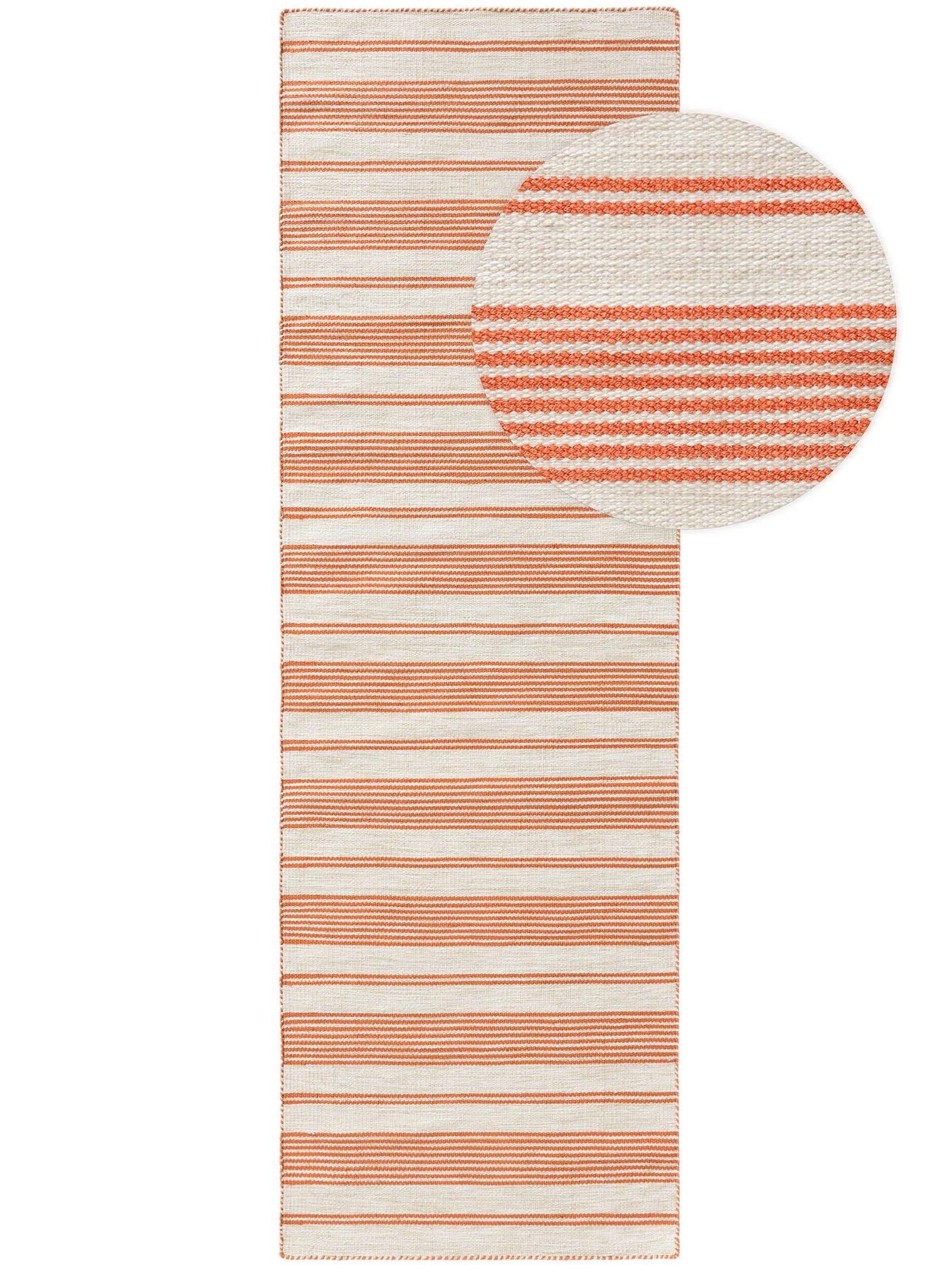 Tæppe af 100% Polyester i Orange med 1- 5 mm høj luv fra benuta Nest