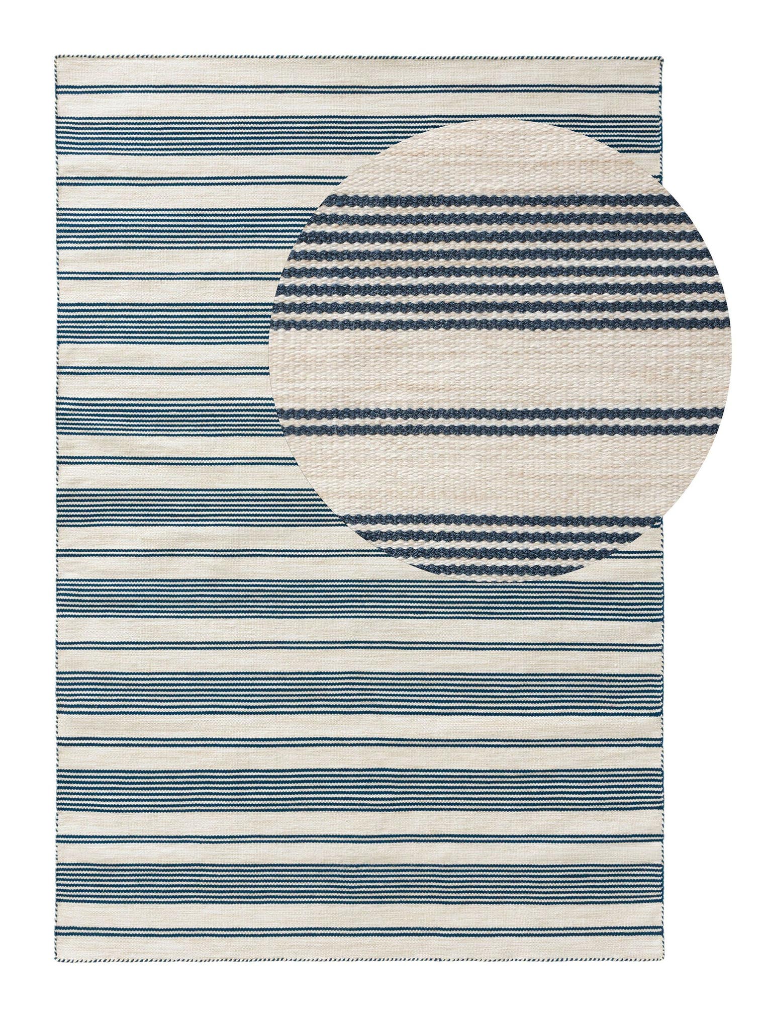 Teppe av 100% Polyester (30% Resirkulert) i Blå med opptil 5 mm høy lugg fra benuta Nest