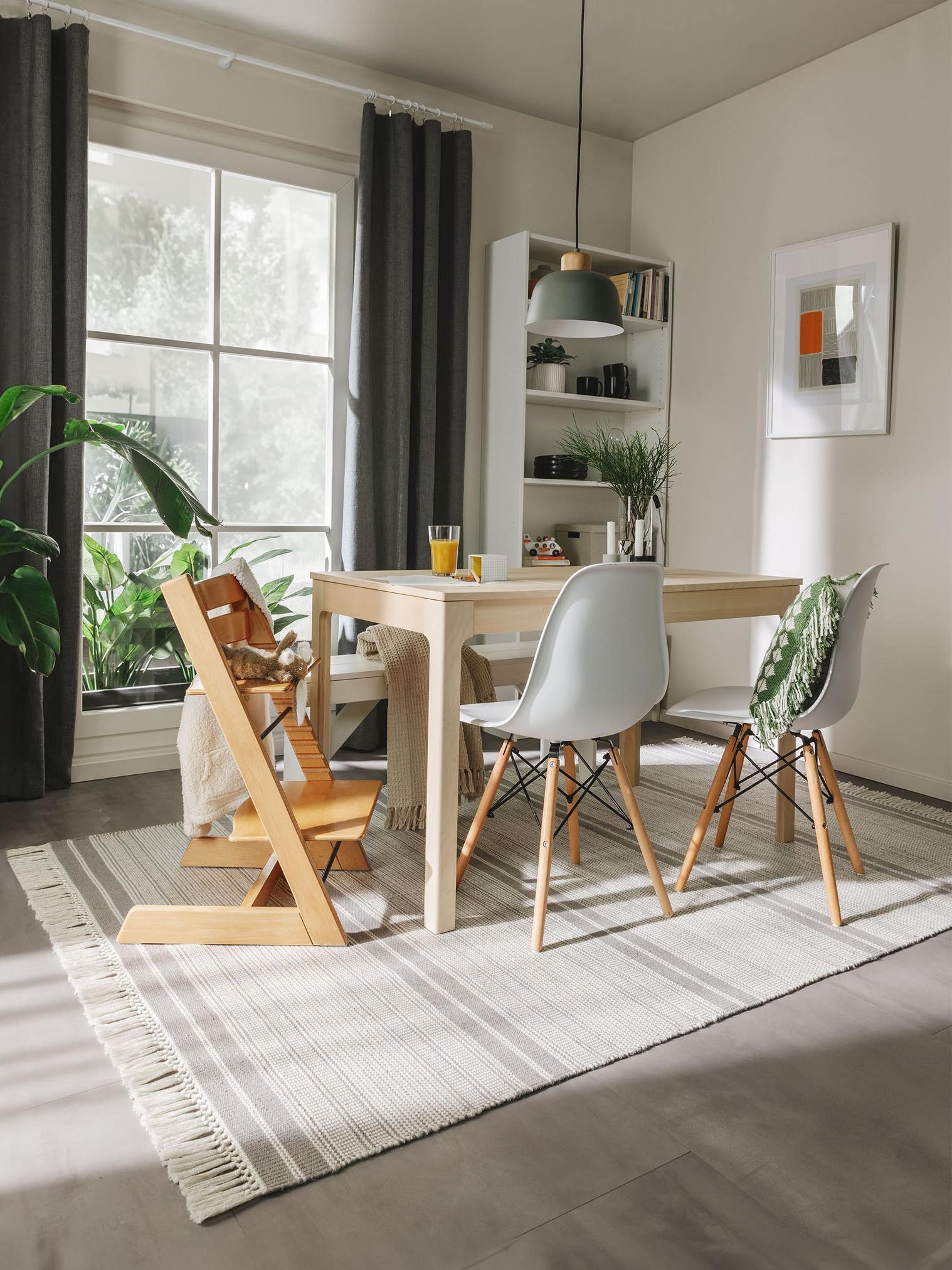 Rug made of 100% Polyester (recycled PET) in Grey with a 1- 5 mm high pile by benuta Nest