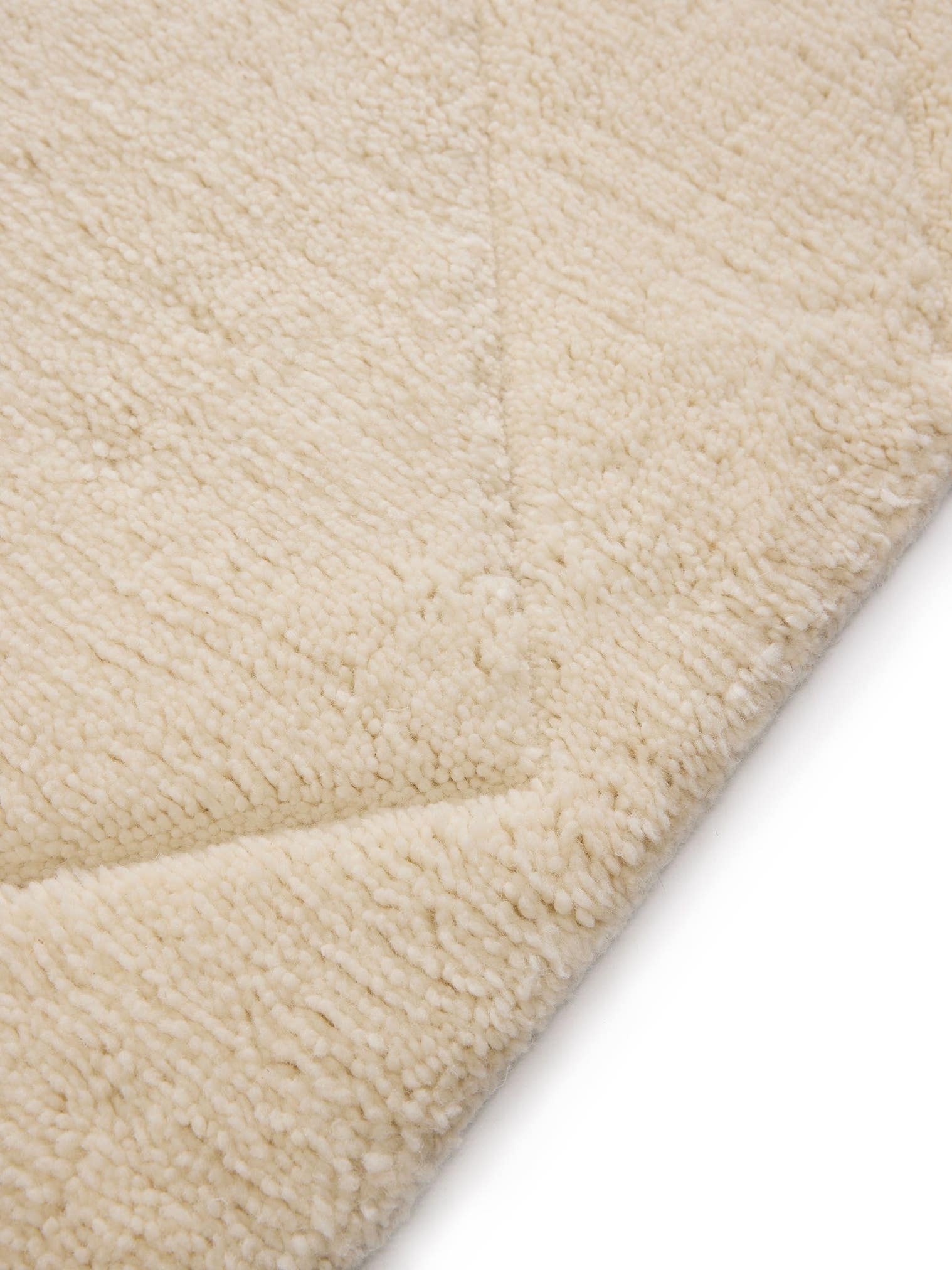 Teppich aus 100% Uld in Beige mit 21 - 30 mm hohem Flor von benuta Finest