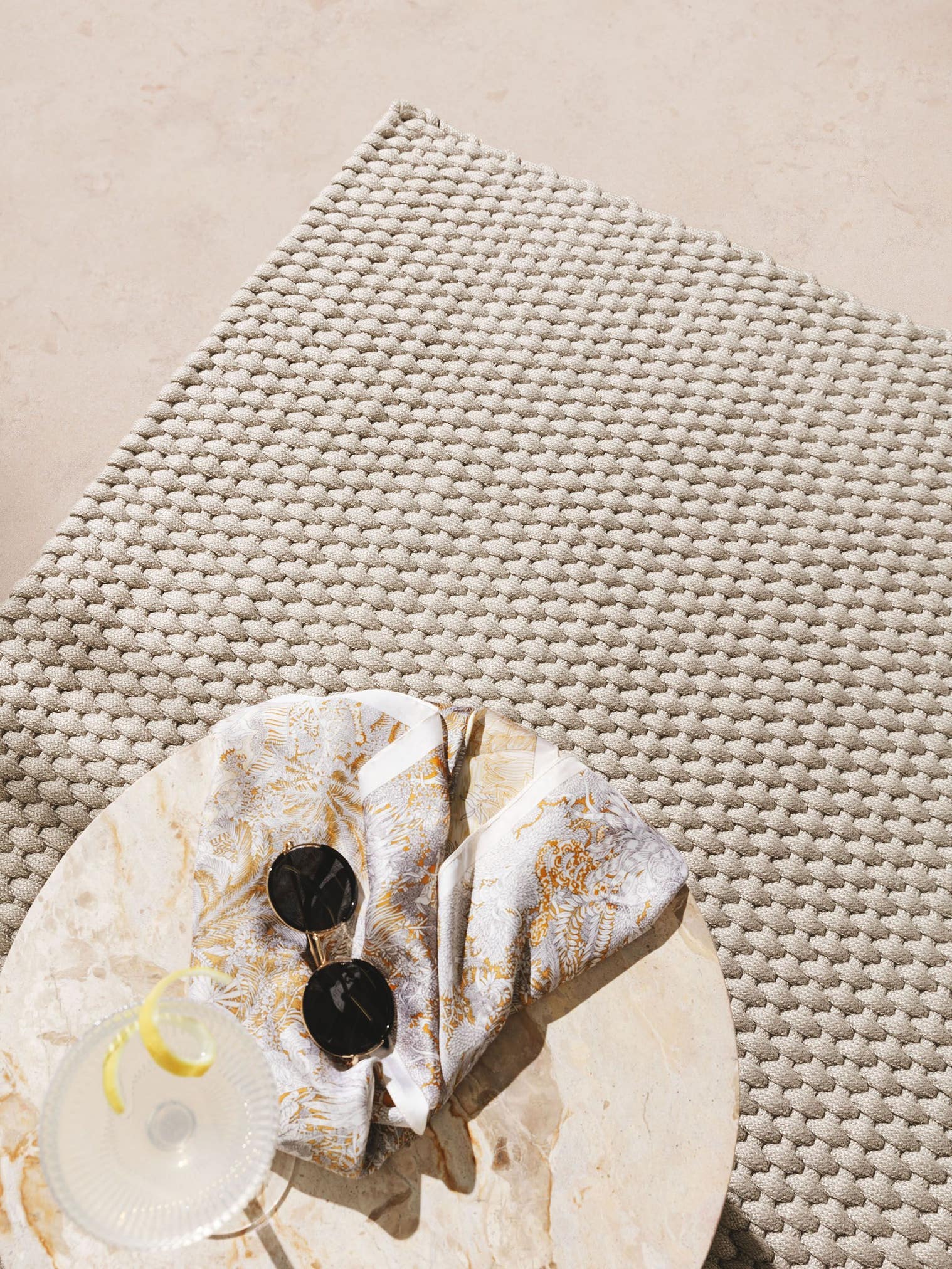 Rug made of 100% Polyester (recycled PET) in Grey with a 6 - 10 mm high pile by benuta Finest