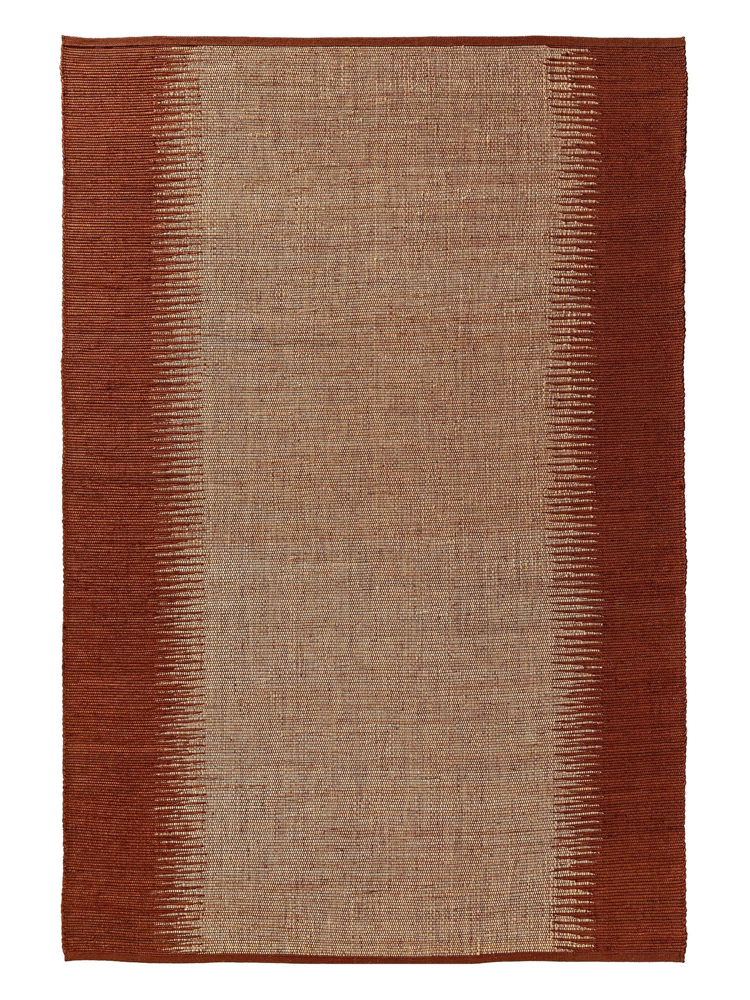 Teppich aus 79% Jute, 21% Baumwolle in Braun mit bis 5 mm hohem Flor von benuta Pure