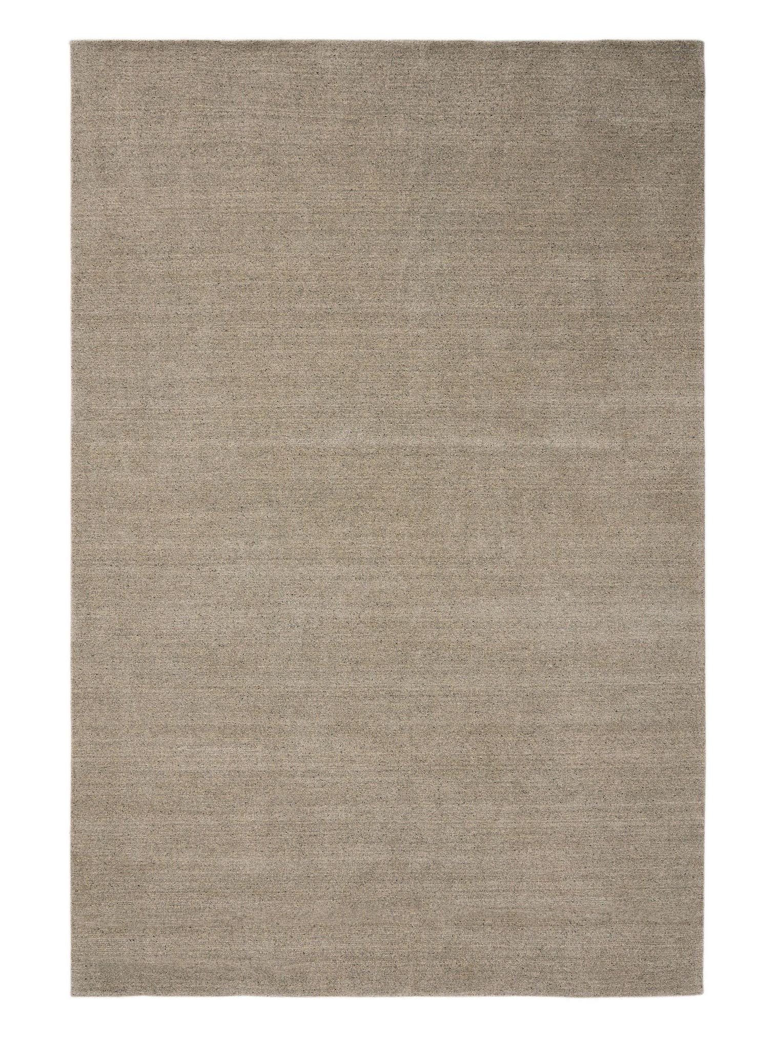 Teppich aus 100% Wolle in Grau mit 11 bis 20 mm hohem Flor von benuta Pure