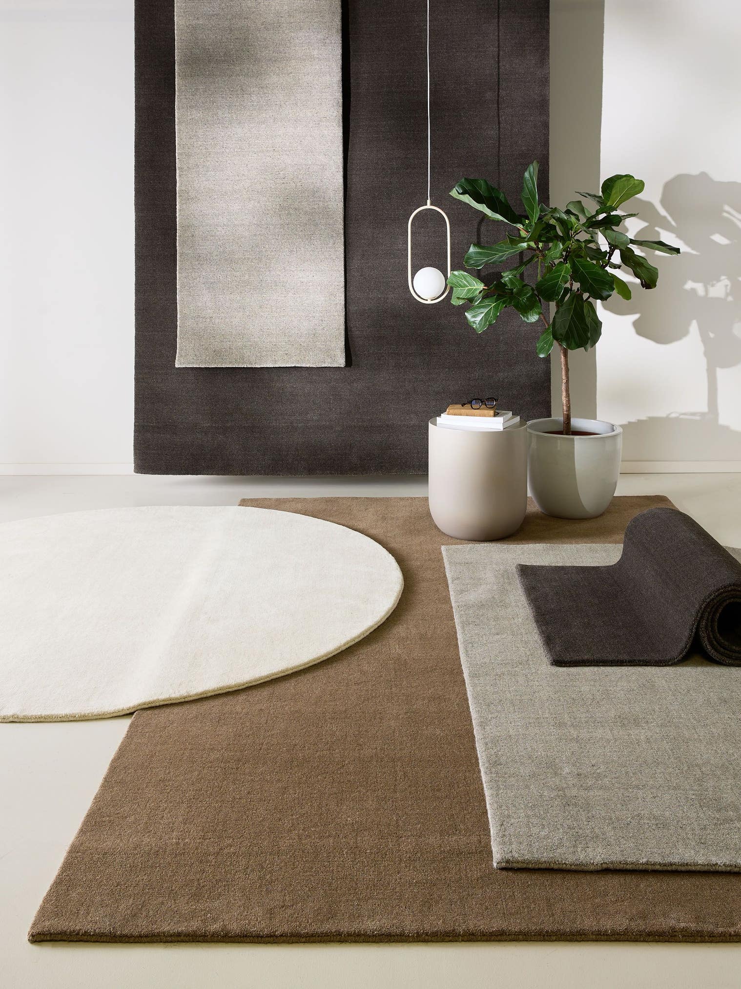 Rug made of 100% Wool in Grey with a 11 - 20 mm high pile by benuta Pure