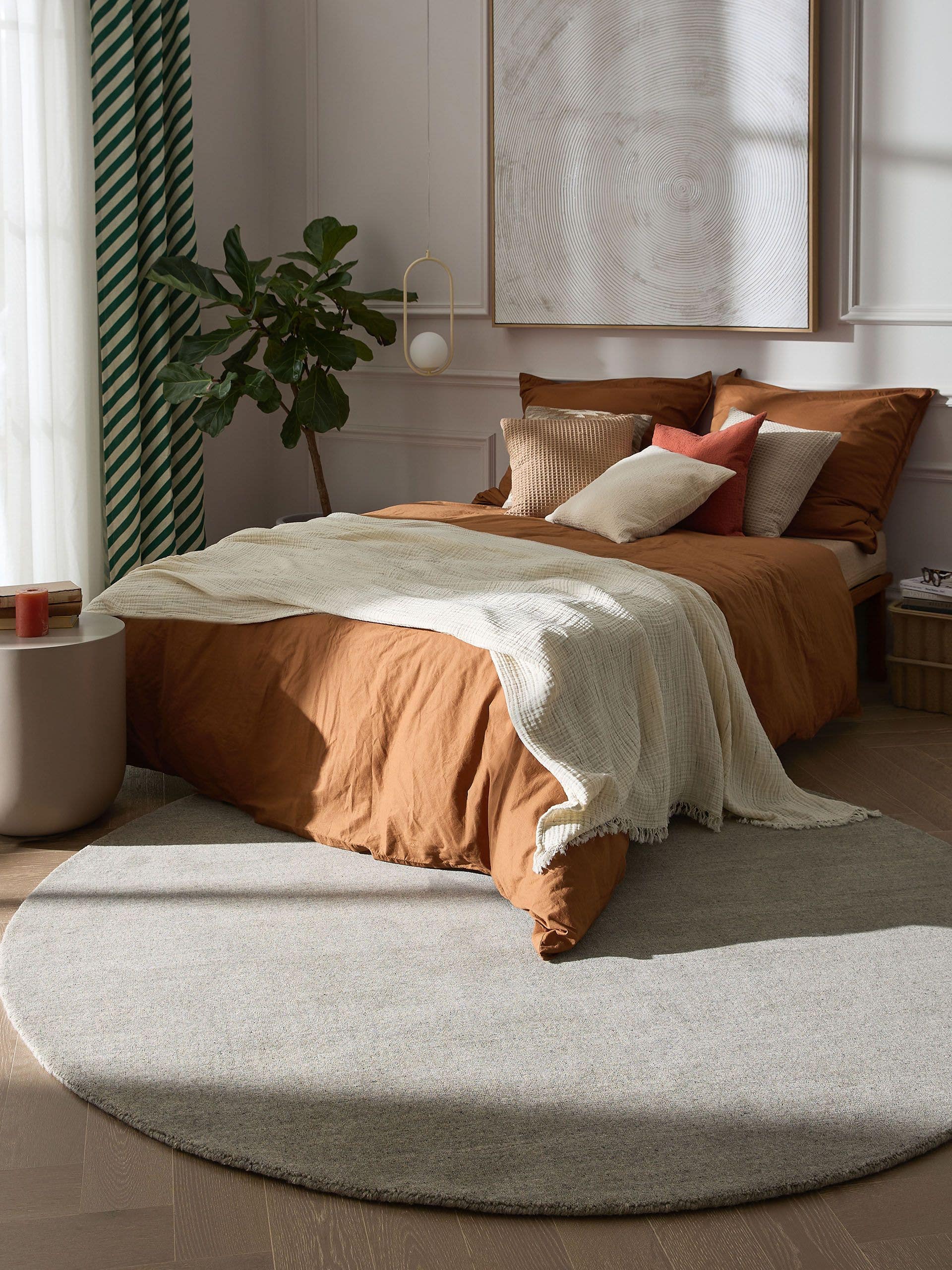 Rug made of 100% Wool in Grey with a 11 - 20 mm high pile by benuta Pure