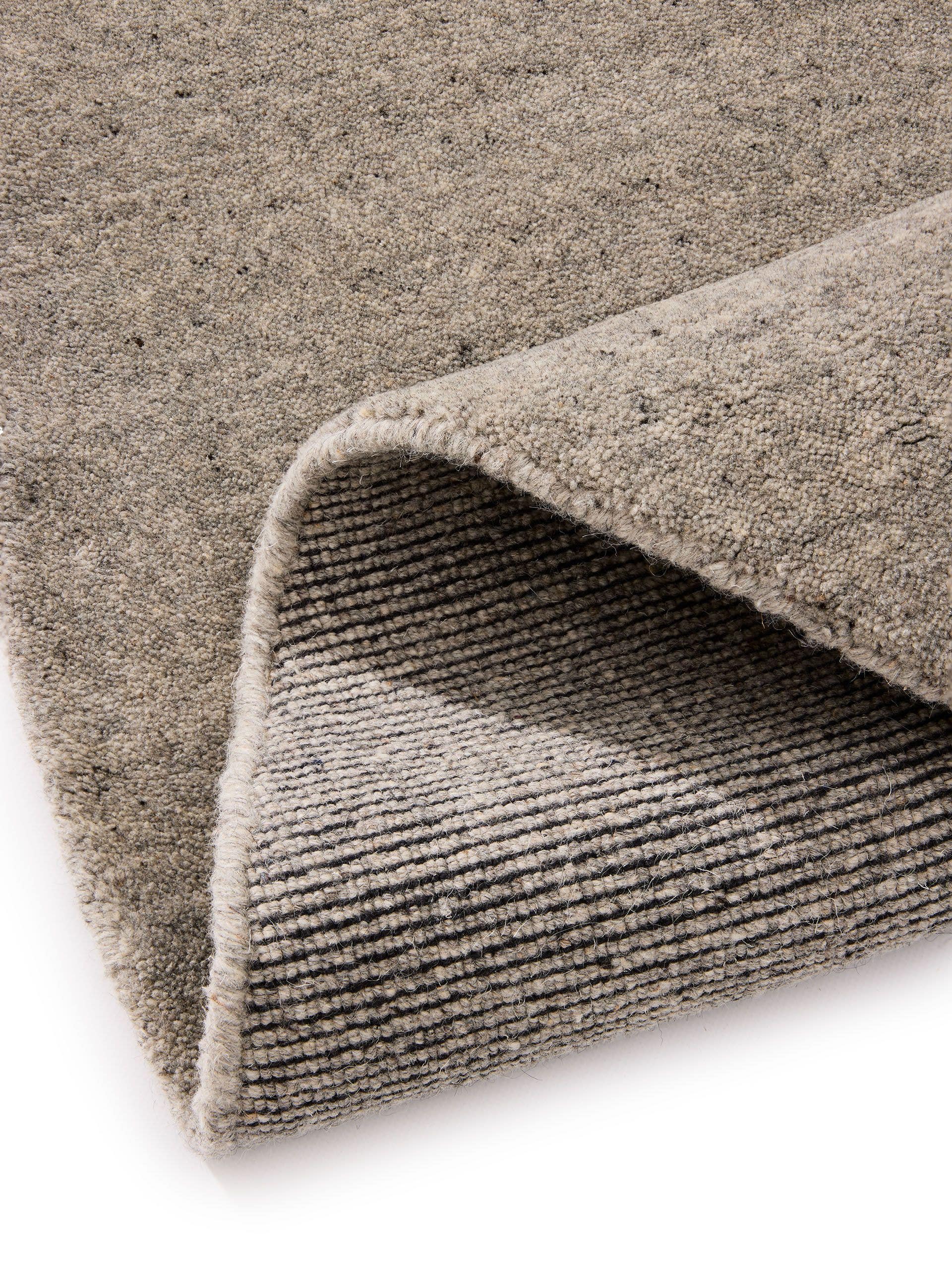 Rug made of 100% Wool in Grey with a 11 - 20 mm high pile by benuta Pure