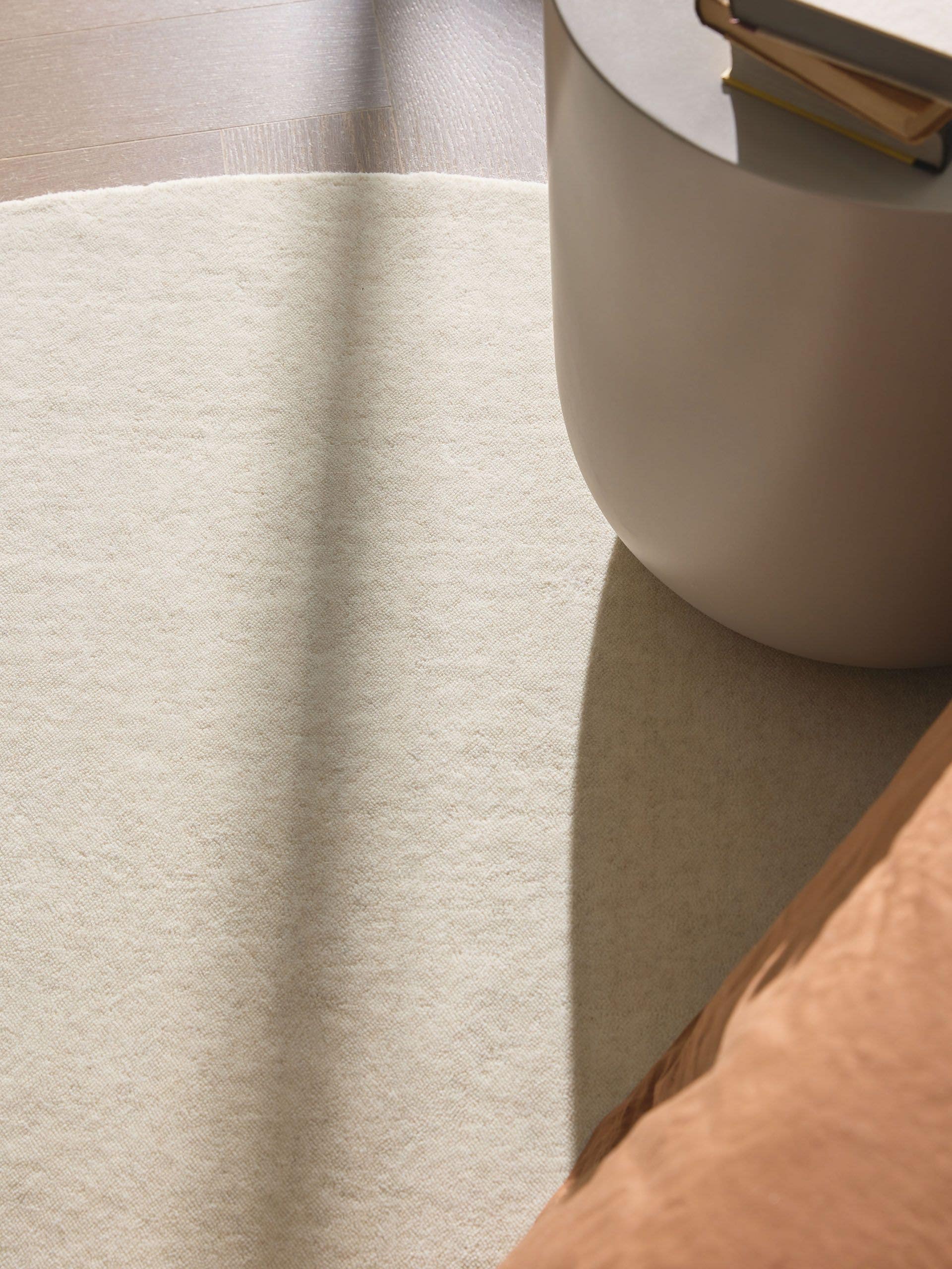 Matta av 100% Ull i Beige med 11 - 20 mm hög lugg från benuta Pure