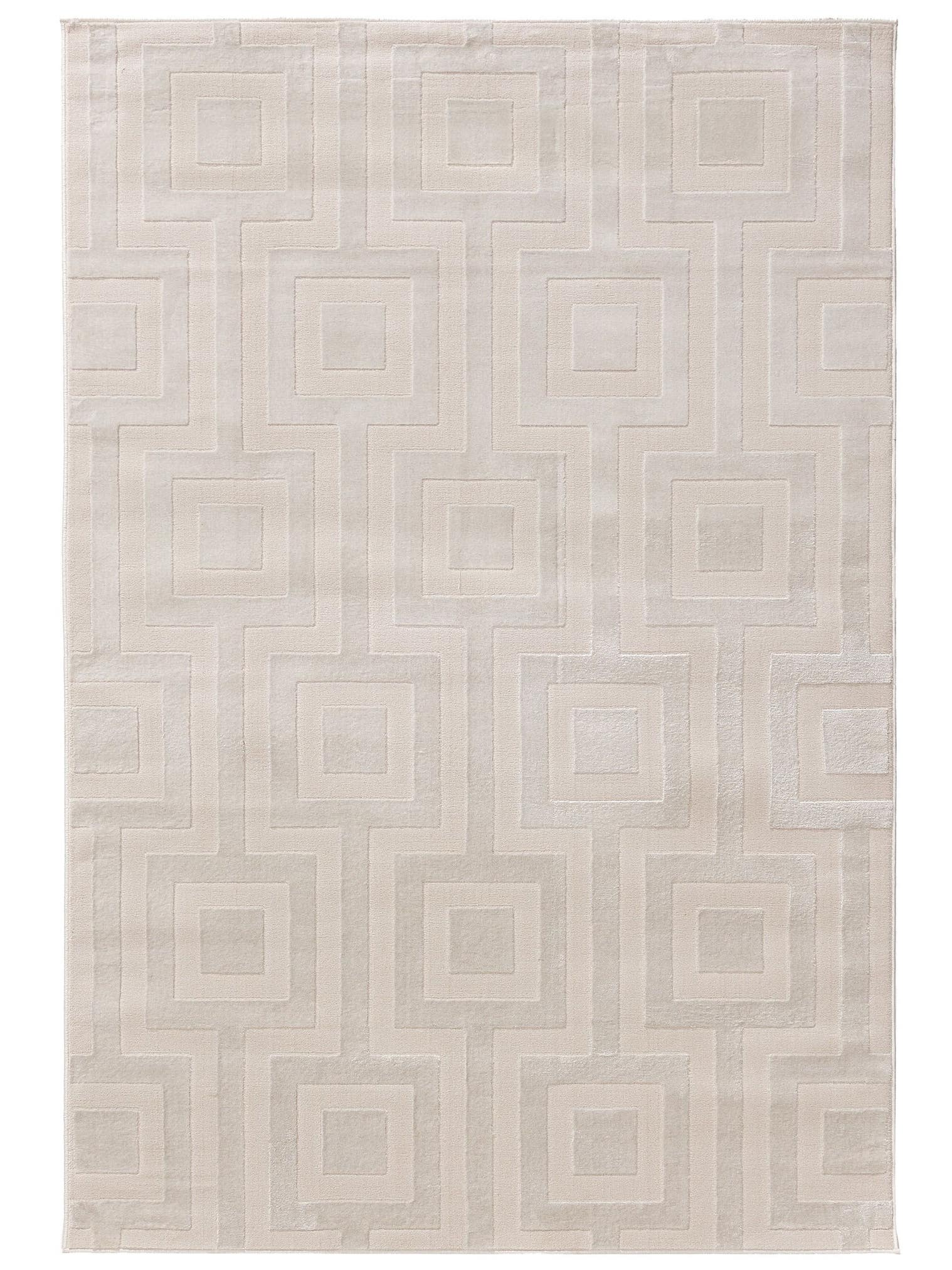 Tapis en 60% Polyester, 40% Polypropylène en Beige avec une pile de 6 - 10 mm de hauteur de benuta Basic