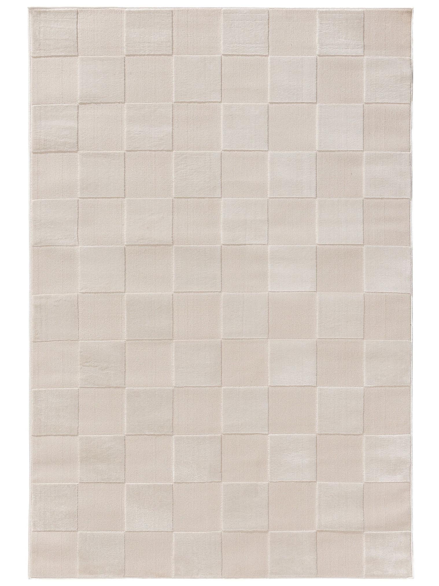 Rug made of 60% Polyester, 40% Polypropylene in White with a 6 - 10 mm high pile by benuta Basic