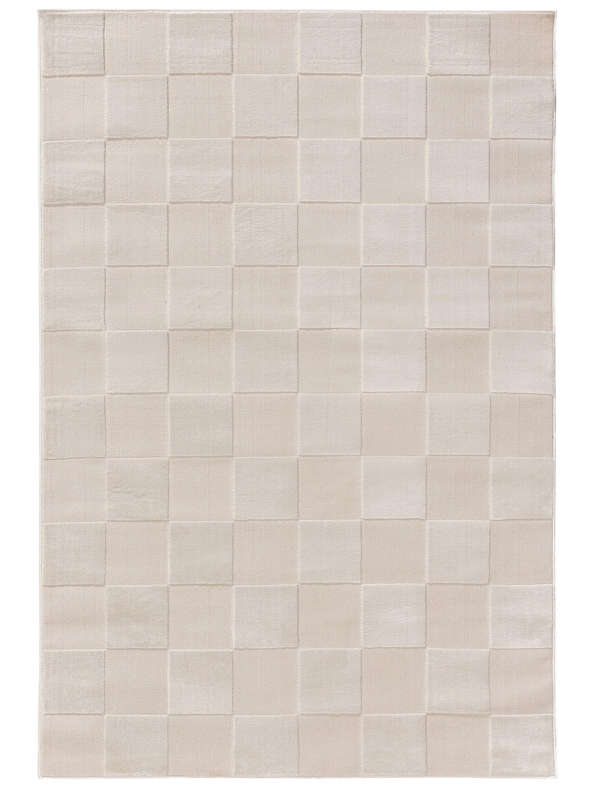 Tappeto di 60% Poliestere, 40% Polipropilene in Bianco con pelo alto 6 - 10 mm da benuta Basic