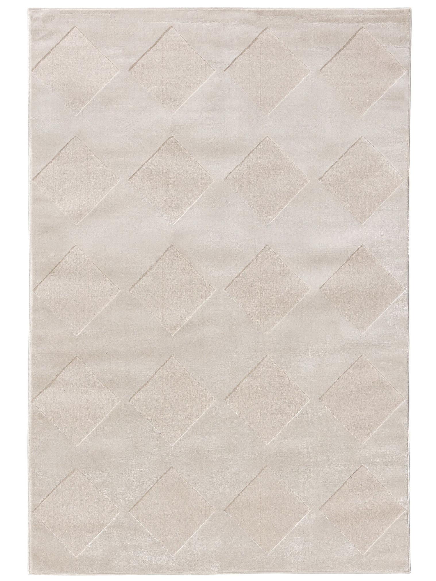 Rug made of 60% Polyester, 40% Polypropylene in White with a 6 - 10 mm high pile by benuta Basic