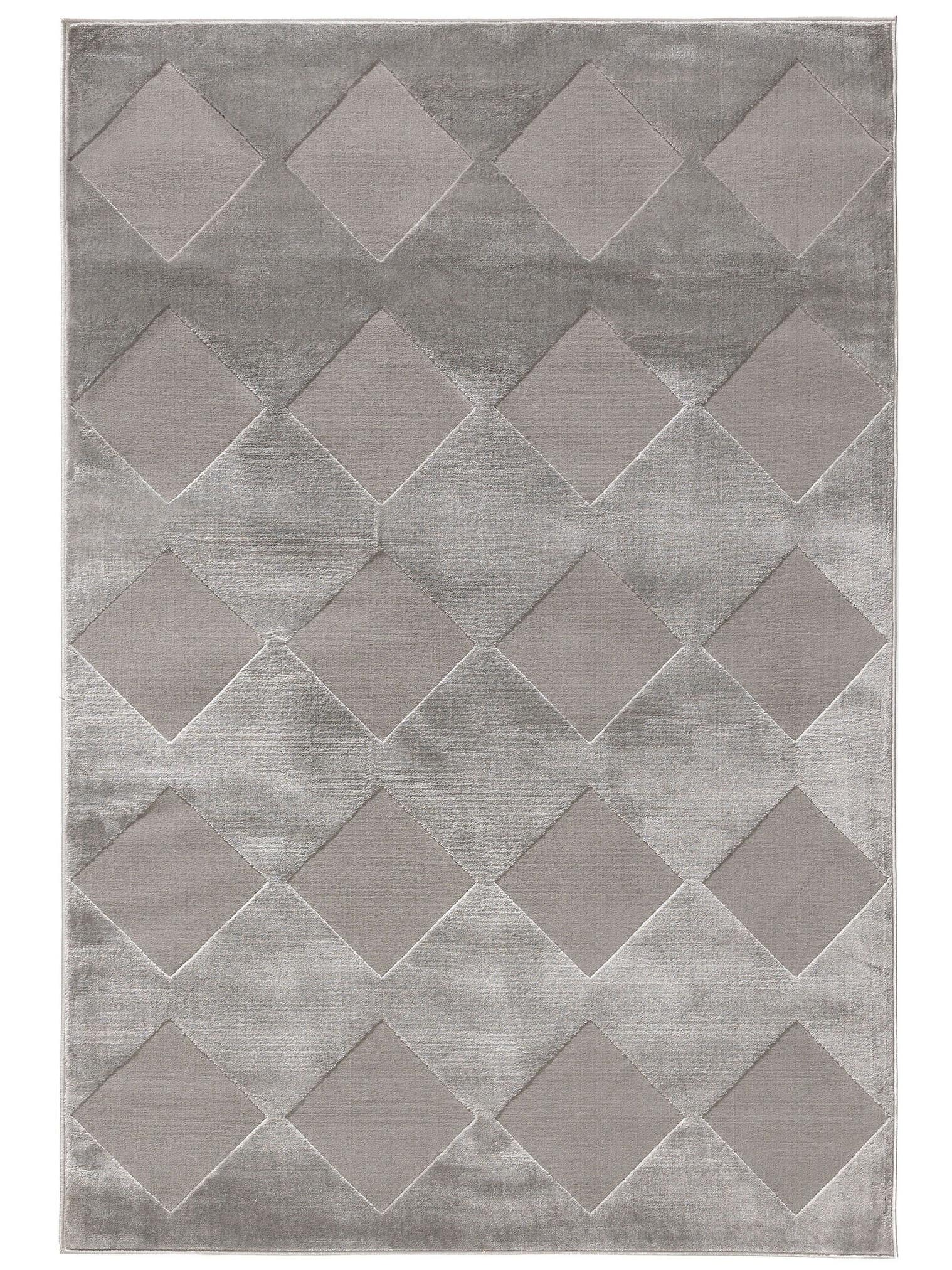 Rug made of 60% Polyester, 40% Polypropylene in Grey with a 6 - 10 mm high pile by benuta Basic