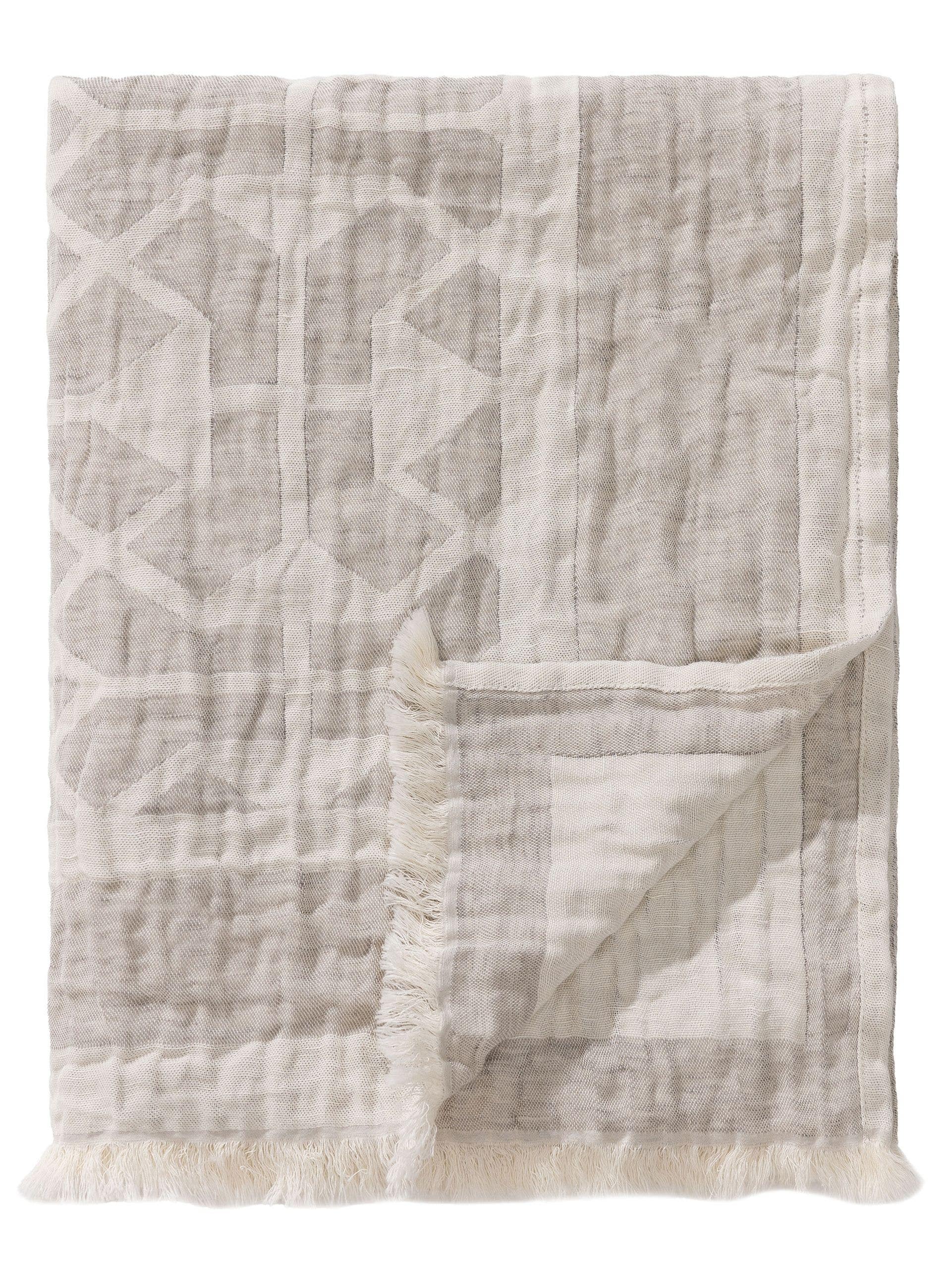 Decke aus Leinen-Mix Sabine Cream/Beige von 
