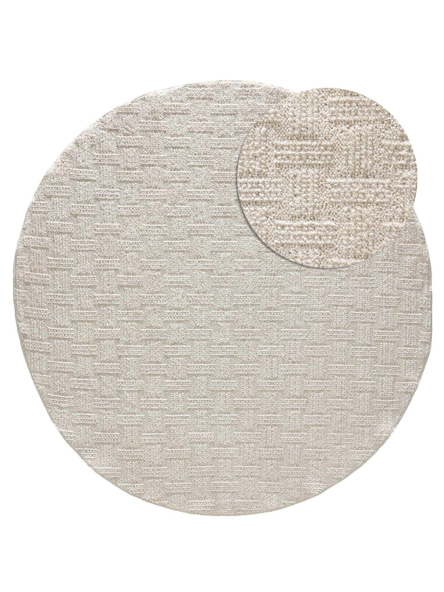 Teppich aus 100% Polyester in Weiß mit 11 bis 20 mm hohem Flor von benuta Nest