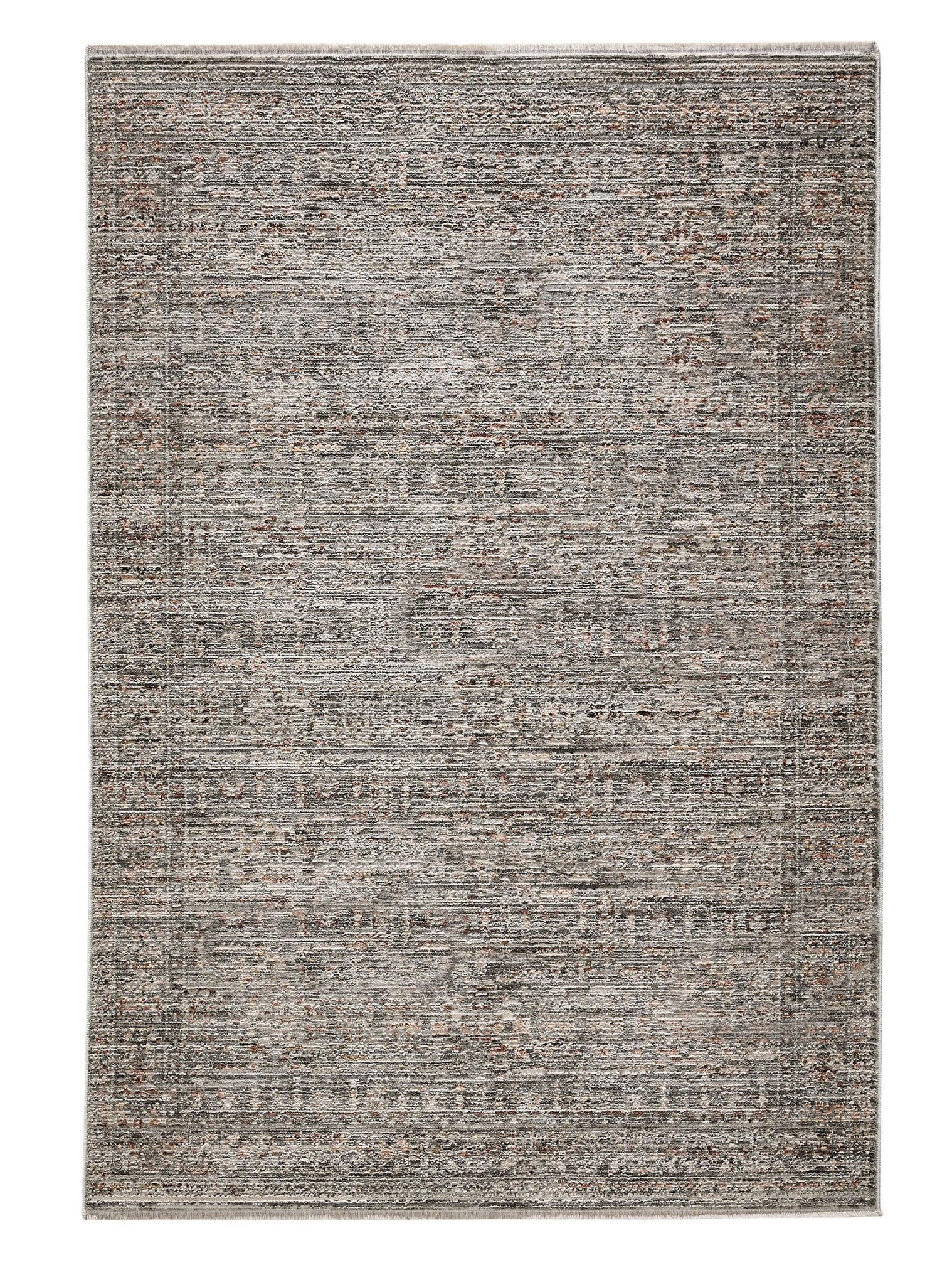 Teppich aus 100% Polyester in Grau mit bis 5 mm hohem Flor von benuta Nest