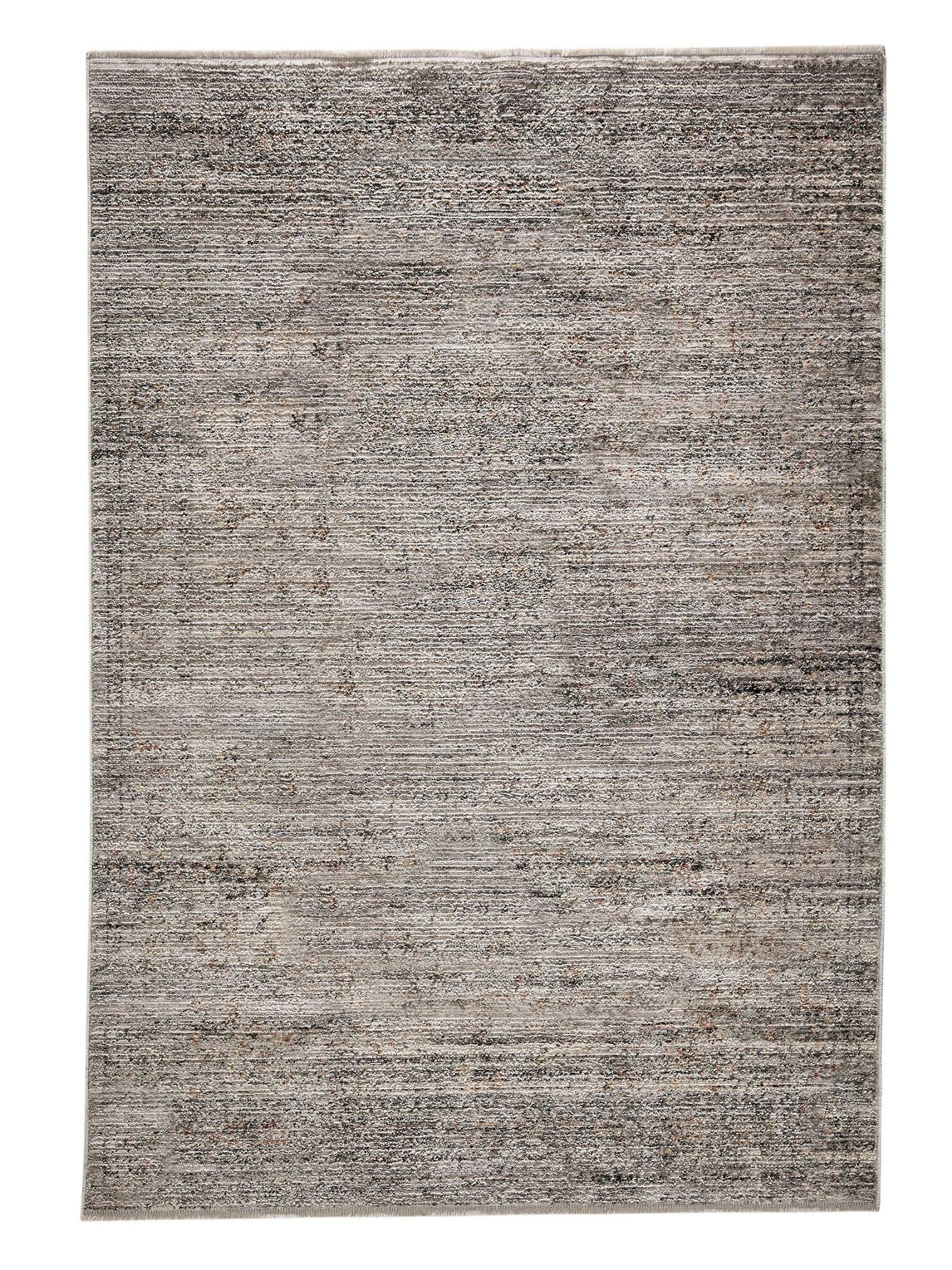 Teppich aus 100% Polyester in Grau mit bis 5 mm hohem Flor von benuta Nest