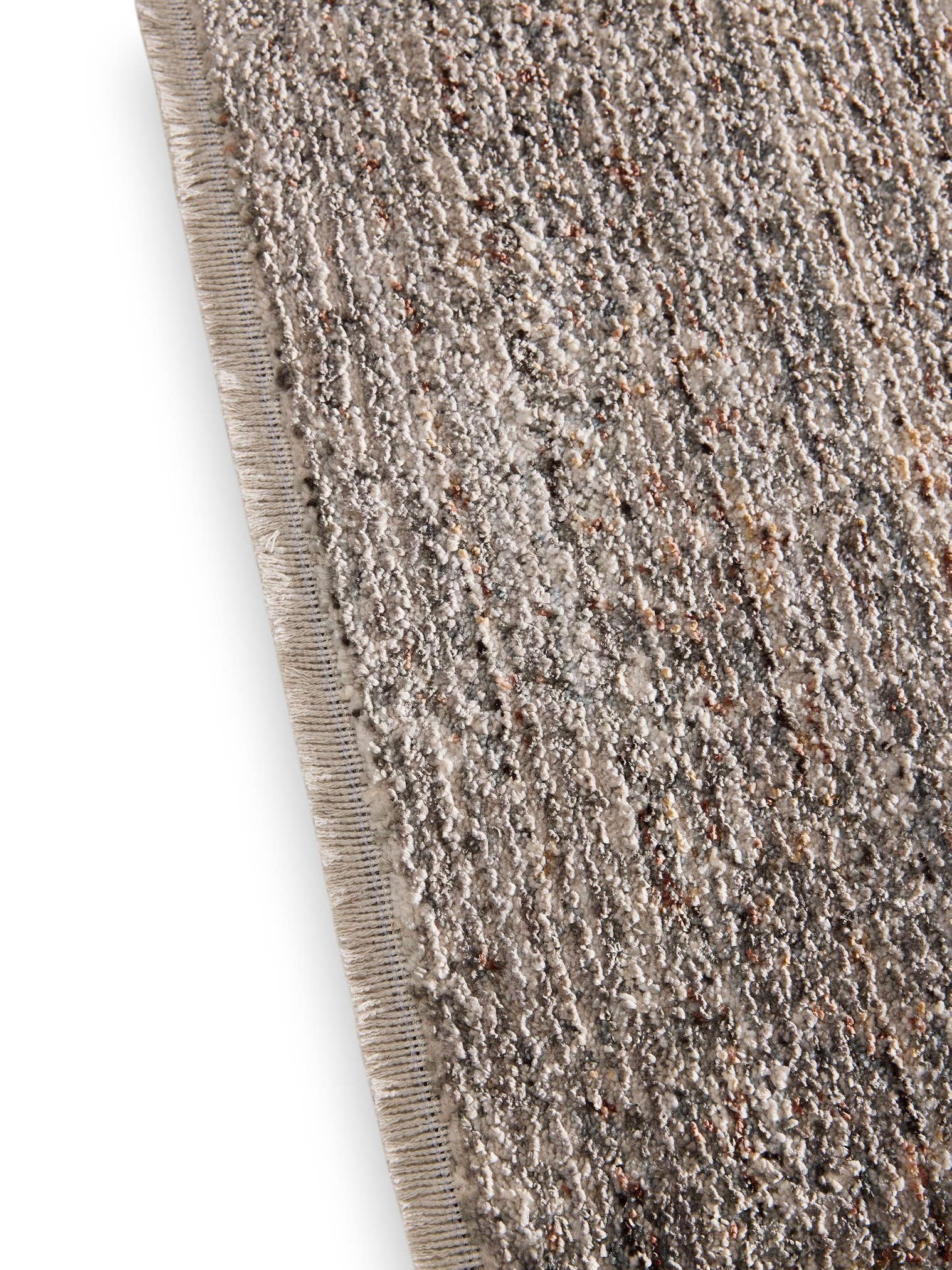 Teppich aus 100% Polyester in Grau mit bis 5 mm hohem Flor von benuta Nest
