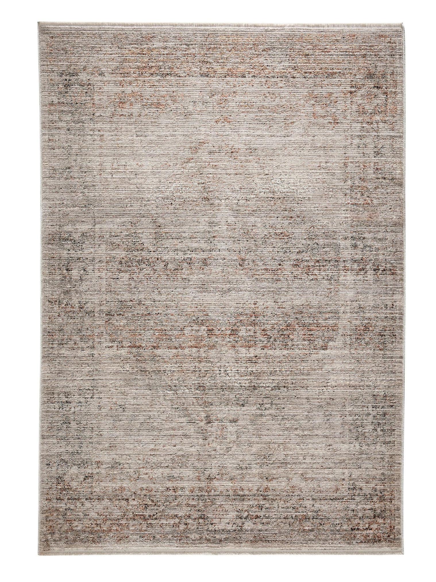 Rug made of 100% Polyester in Grey with a 1- 5 mm high pile by benuta Nest