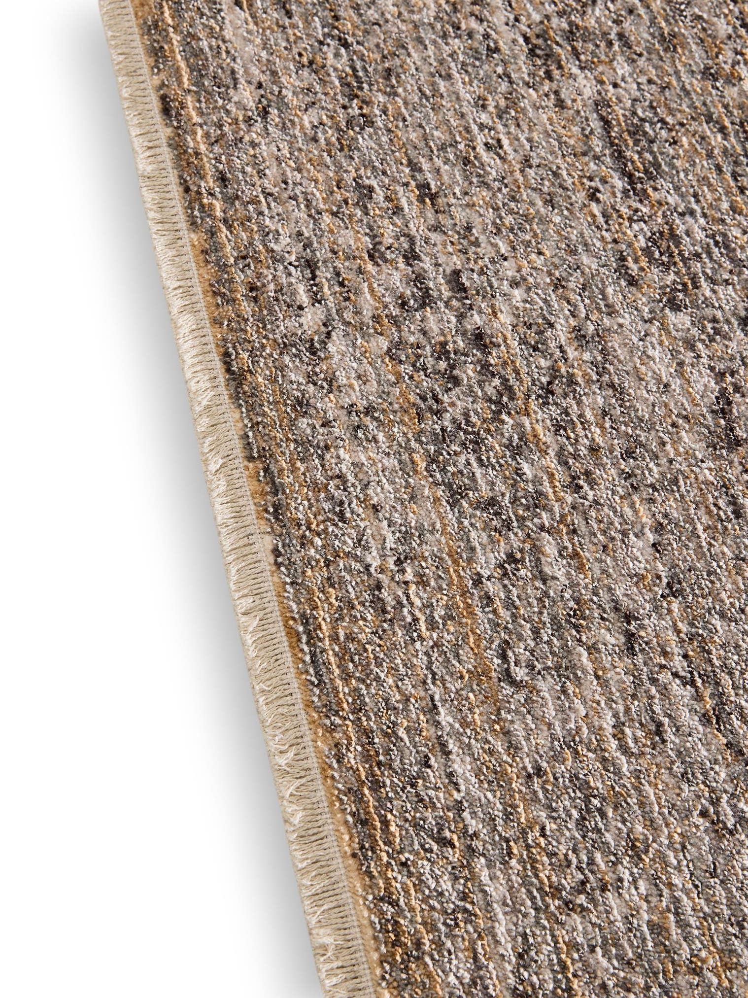 Tapis en 100% Polyester en Gris avec une pile de 1- 5 mm de hauteur de benuta Nest
