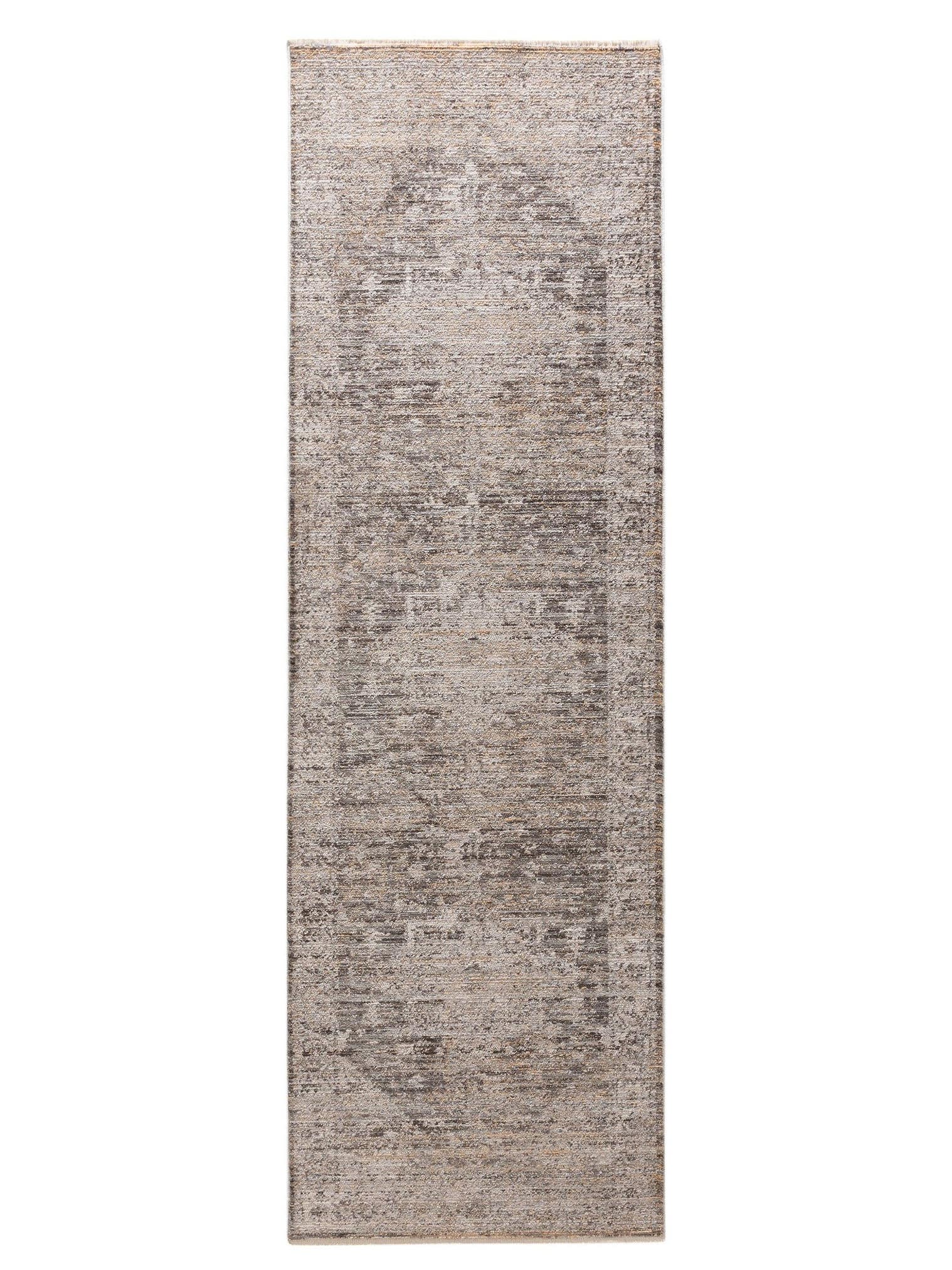 Teppich aus 100% Polyester in Grau mit bis 5 mm hohem Flor von benuta Nest