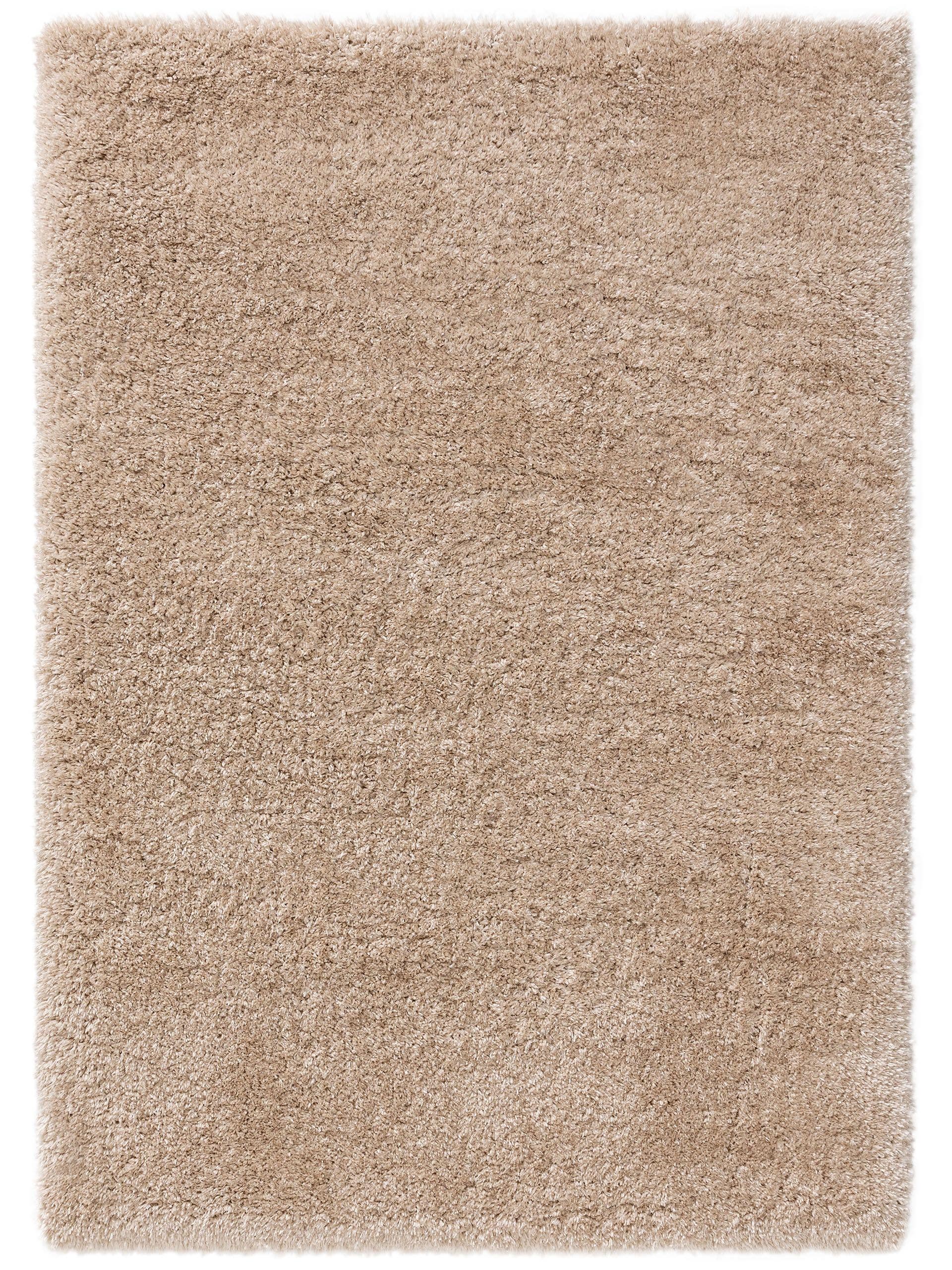 Matta av 100% Polyester i Beige med 41 - 50 mm hög lugg från benuta Pop
