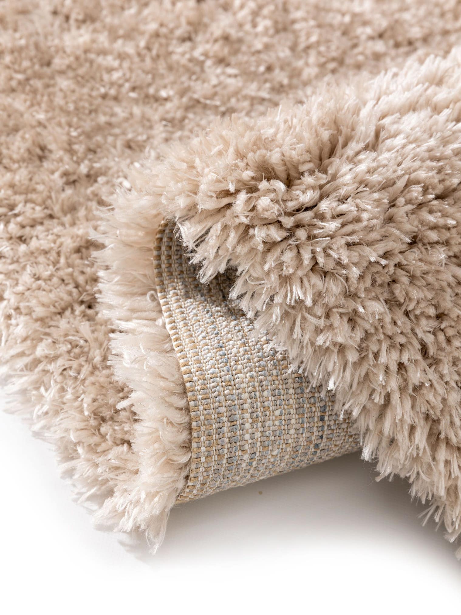 Tappeto di 100% Poliestere in Beige con pelo alto 41 - 50 mm da benuta Pop