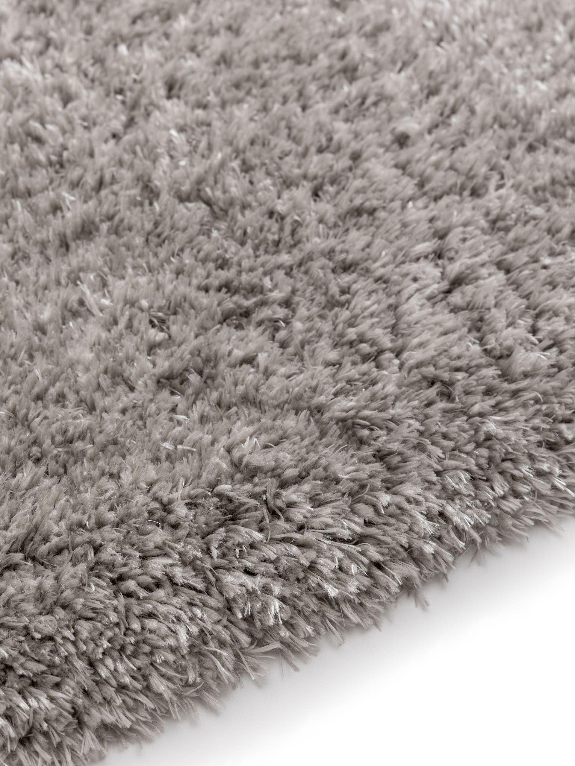 Rug made of 100% Polyester in Grey with a 41 - 50 mm high pile by benuta Pop