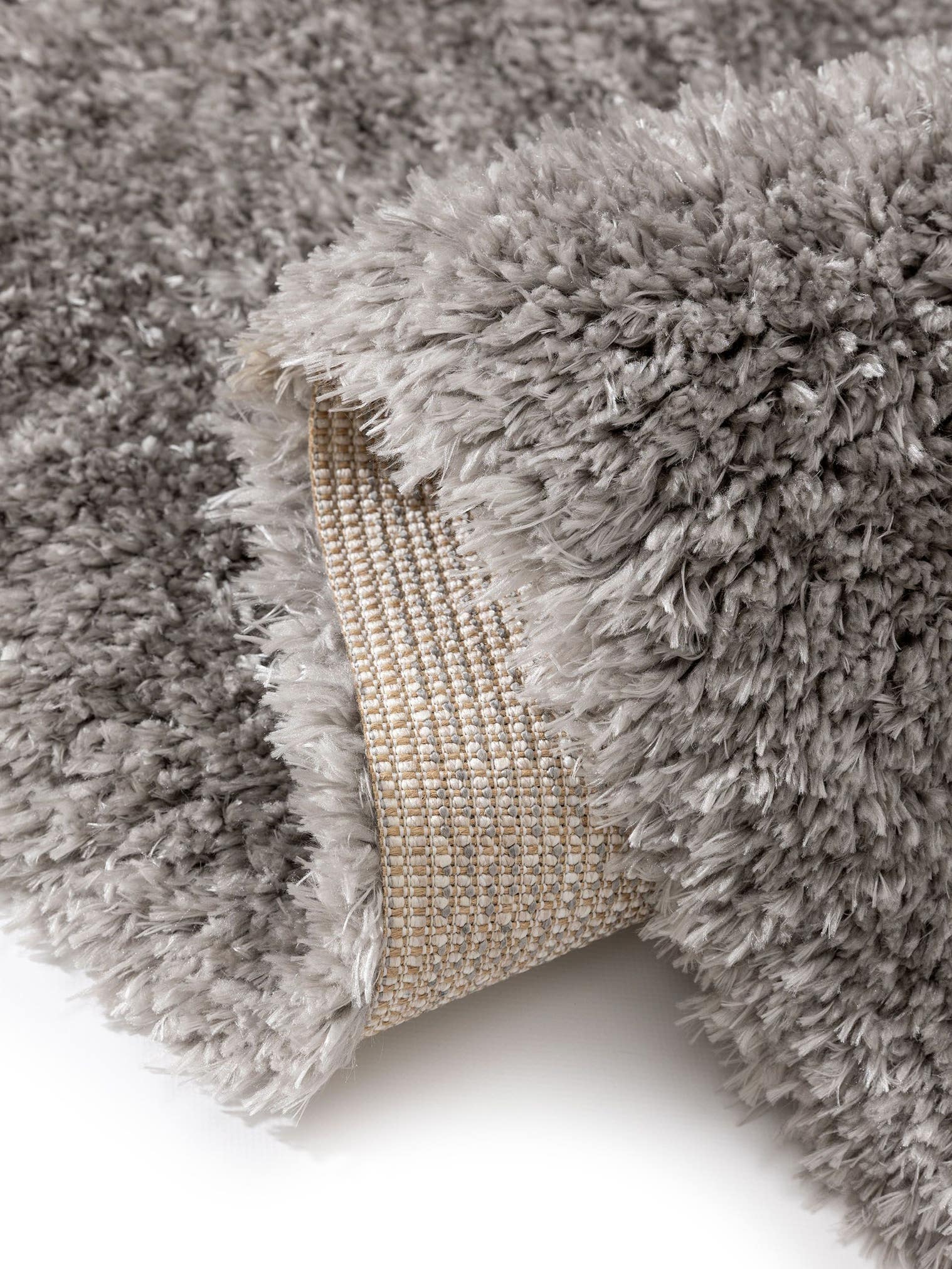 Teppich aus 100% Polyester in Grau mit 41 bis 50 mm hohem Flor von benuta Pop