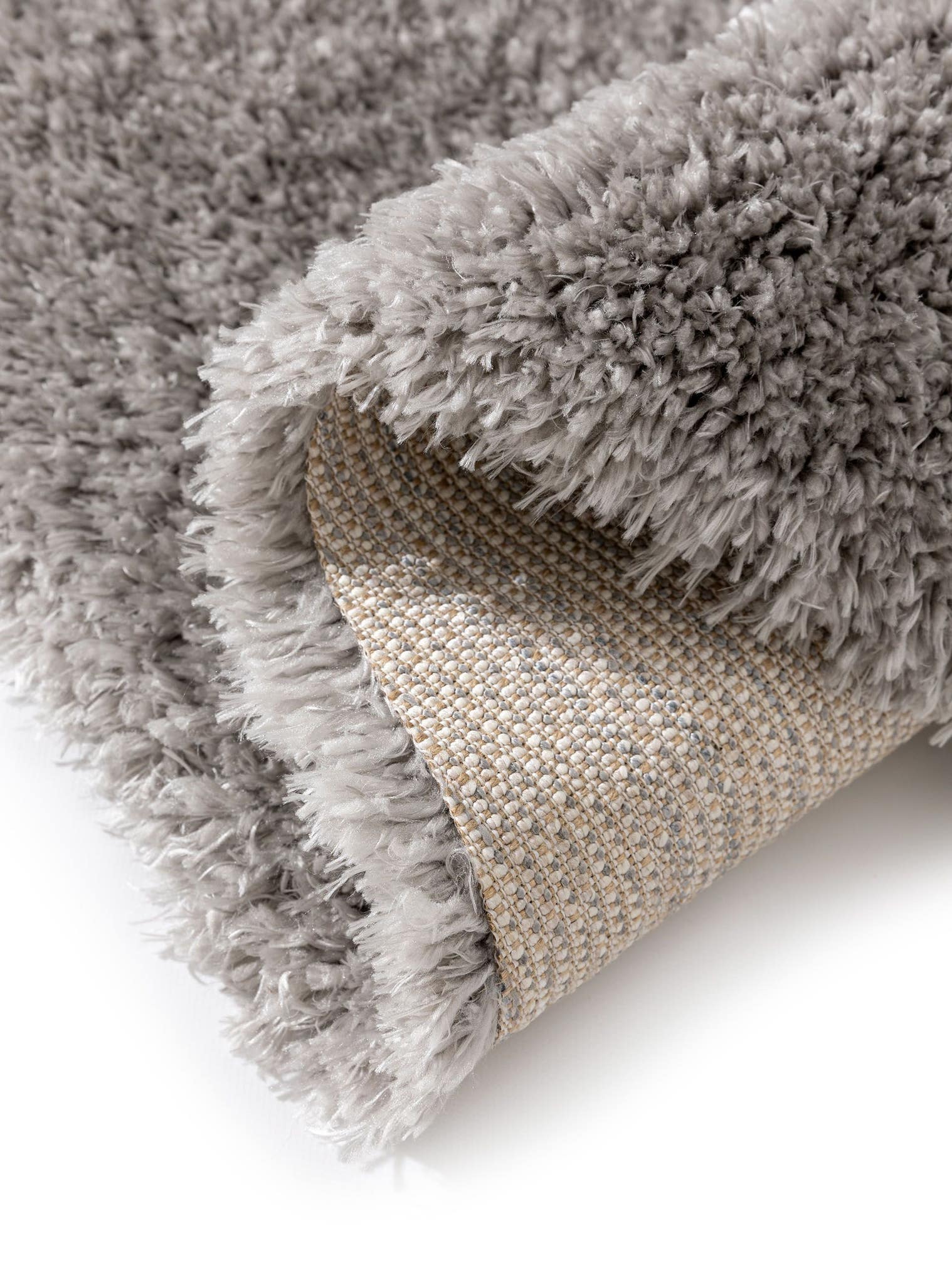 Teppich aus 100% Polyester in Grau mit 41 bis 50 mm hohem Flor von benuta Pop