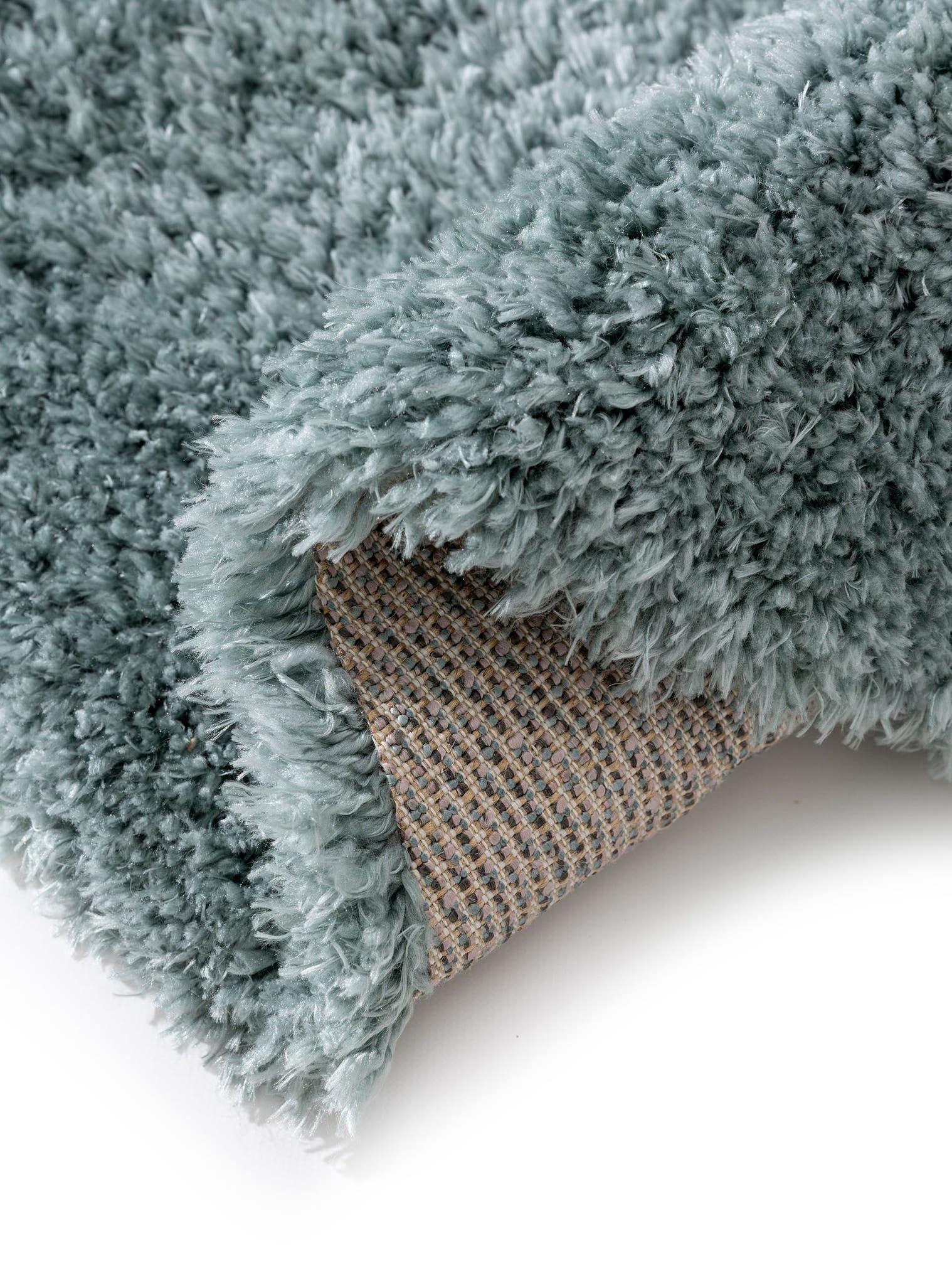 Teppich aus 100% Polyester in Türkis mit 41 bis 50 mm hohem Flor von benuta Pop