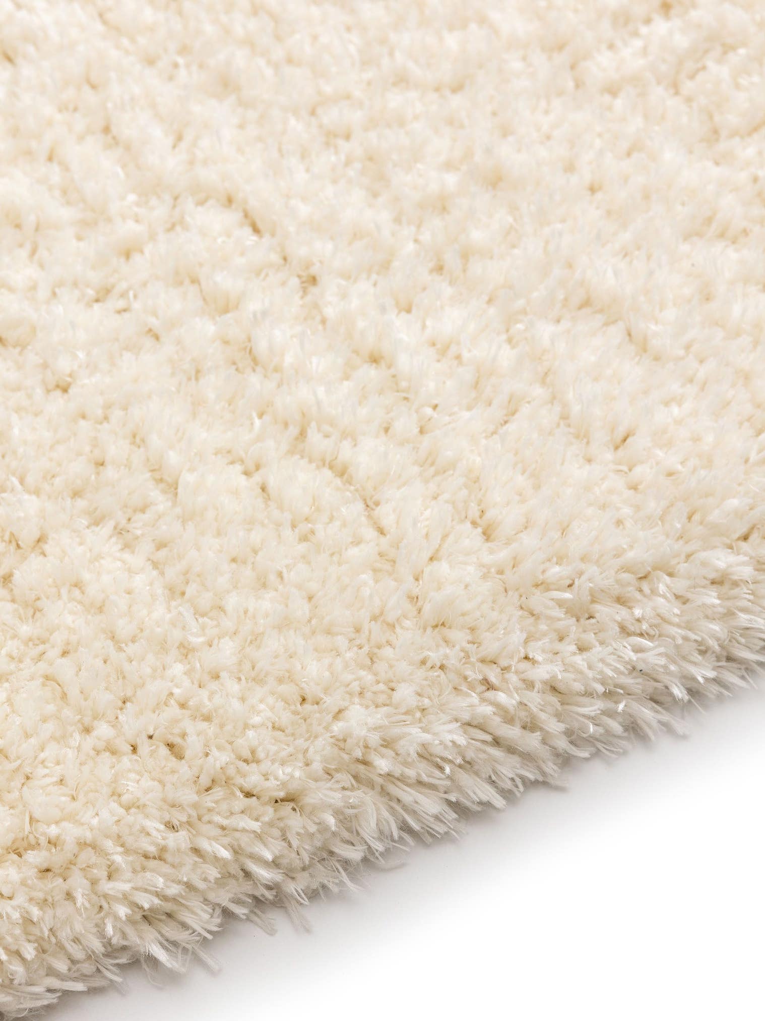 Teppich aus 100% Polyester in Weiß mit 41 bis 50 mm hohem Flor von benuta Pop
