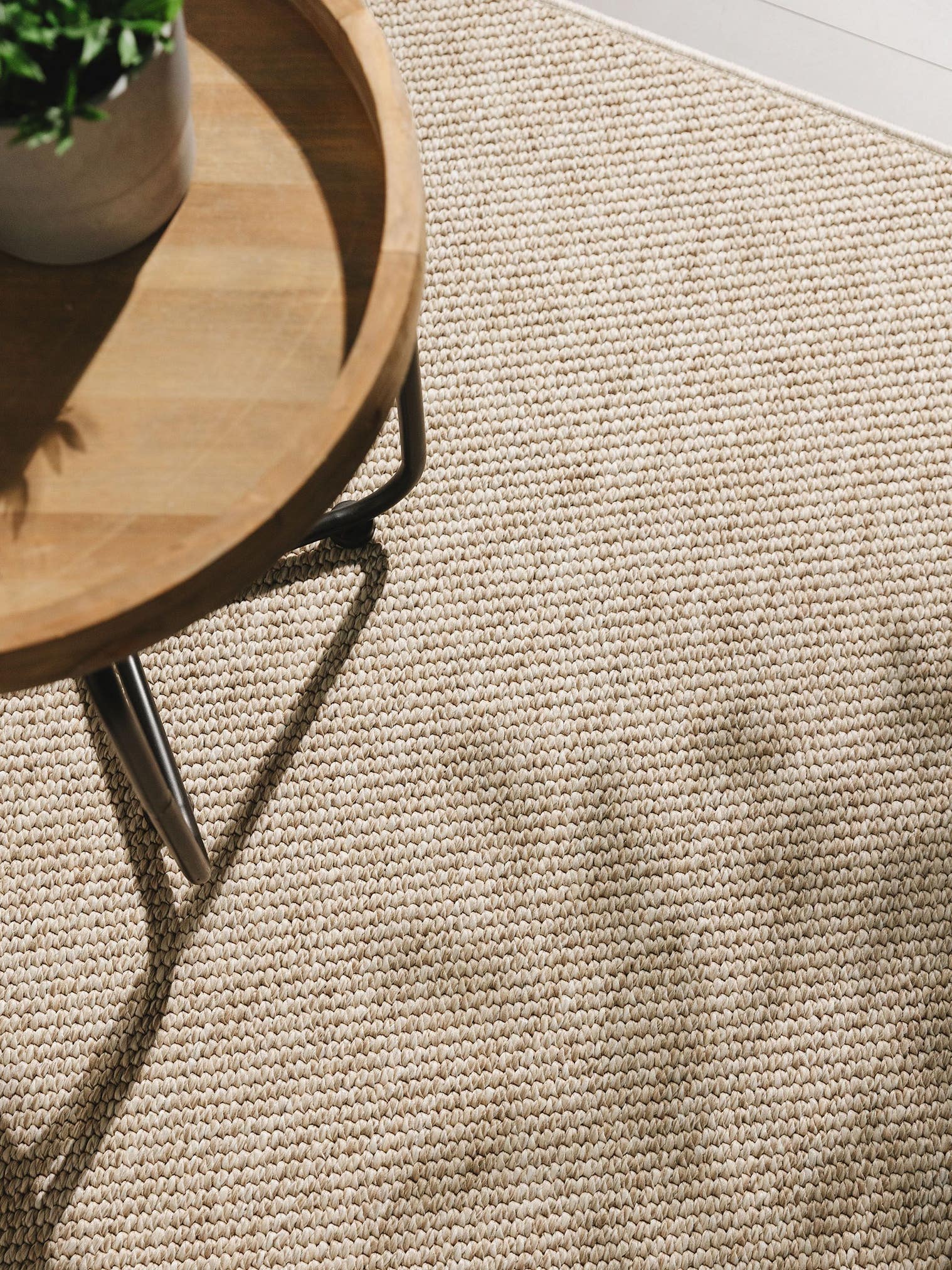 Teppich aus 100% Polypropylen in Taupe mit bis 5 mm hohem Flor von benuta Basic