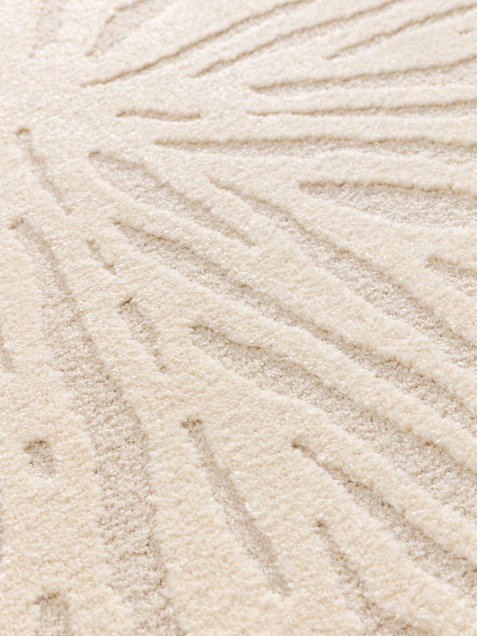Rug made of 60% Polypropylene, 40% Polyester in Beige with a 11 - 20 mm high pile by benuta Nest