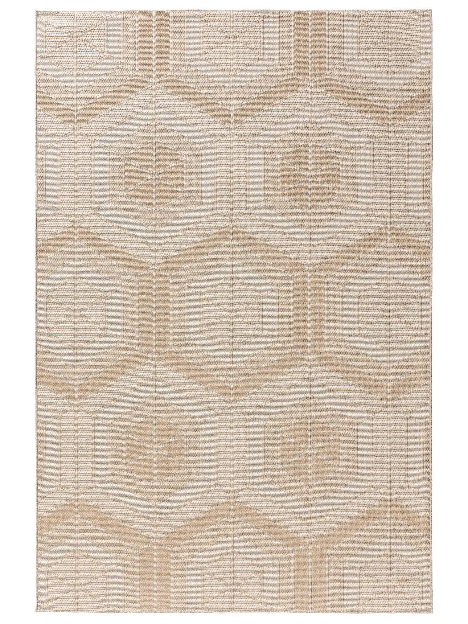 Rug made of 100% Polypropylene in White with a 1- 5 mm high pile by benuta Nest