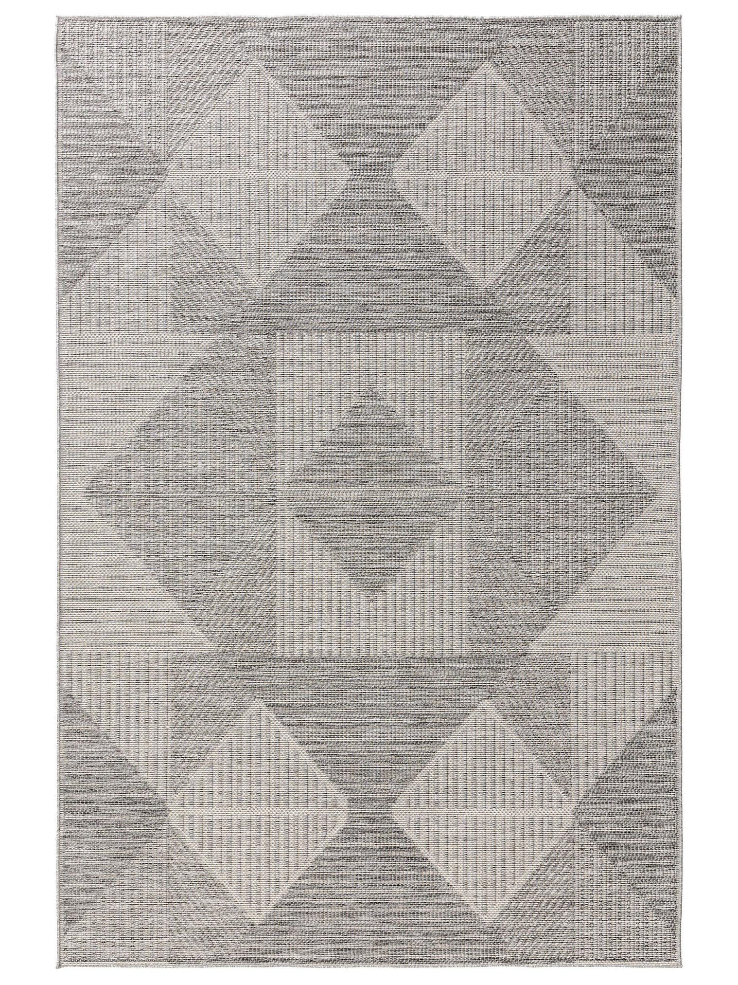 Teppich aus 100% Polypropylen in Grau mit bis 5 mm hohem Flor von benuta Nest