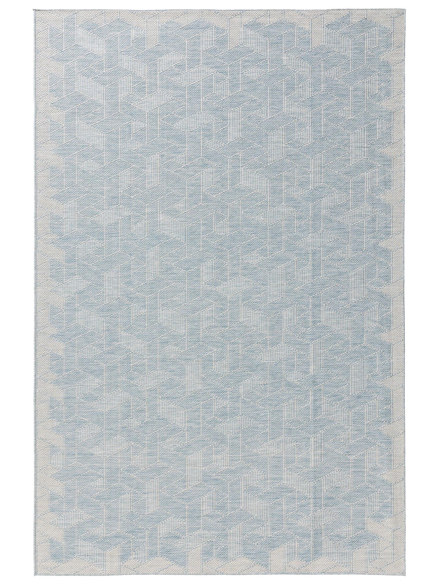 Teppich aus 100% Polypropylen in Blau mit bis 5 mm hohem Flor von benuta Nest