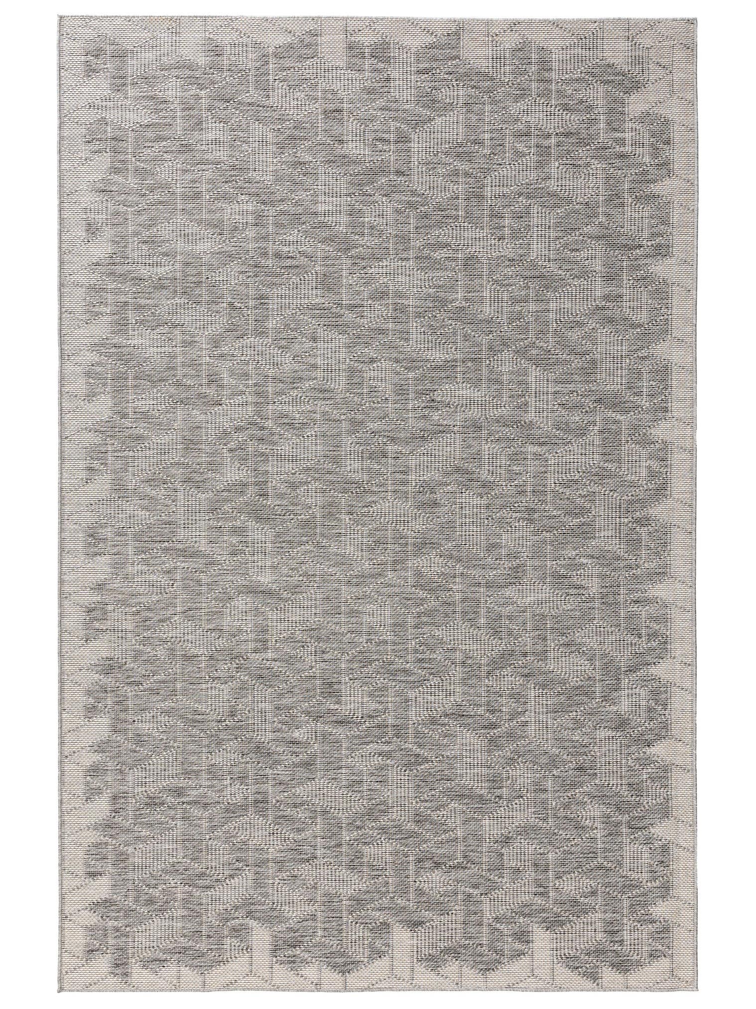 Teppich aus 100% Polypropylen in Grau mit bis 5 mm hohem Flor von benuta Nest