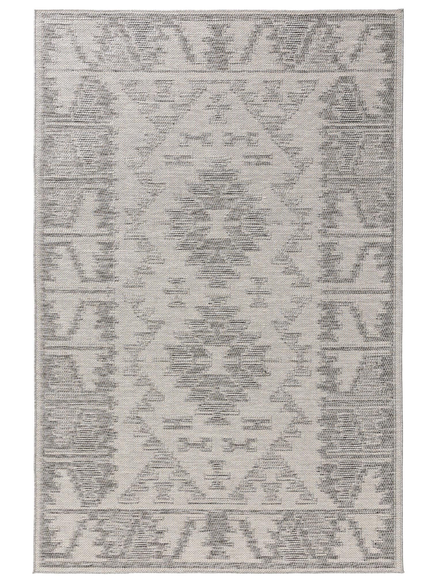 Teppich aus 100% Polypropylen in Grau mit bis 5 mm hohem Flor von benuta Nest