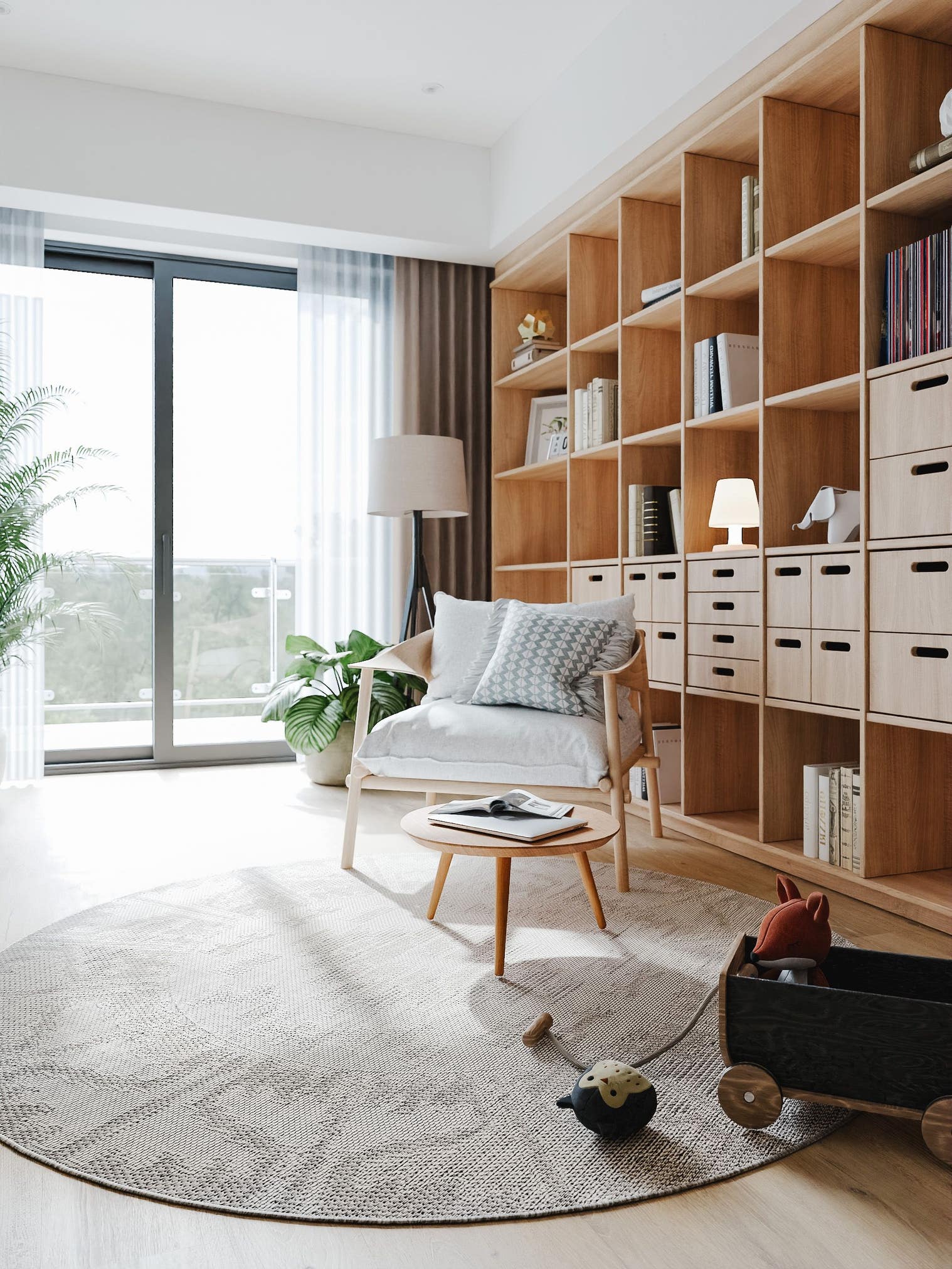 Teppich aus 100% Polypropylen in Grau mit bis 5 mm hohem Flor von benuta Nest