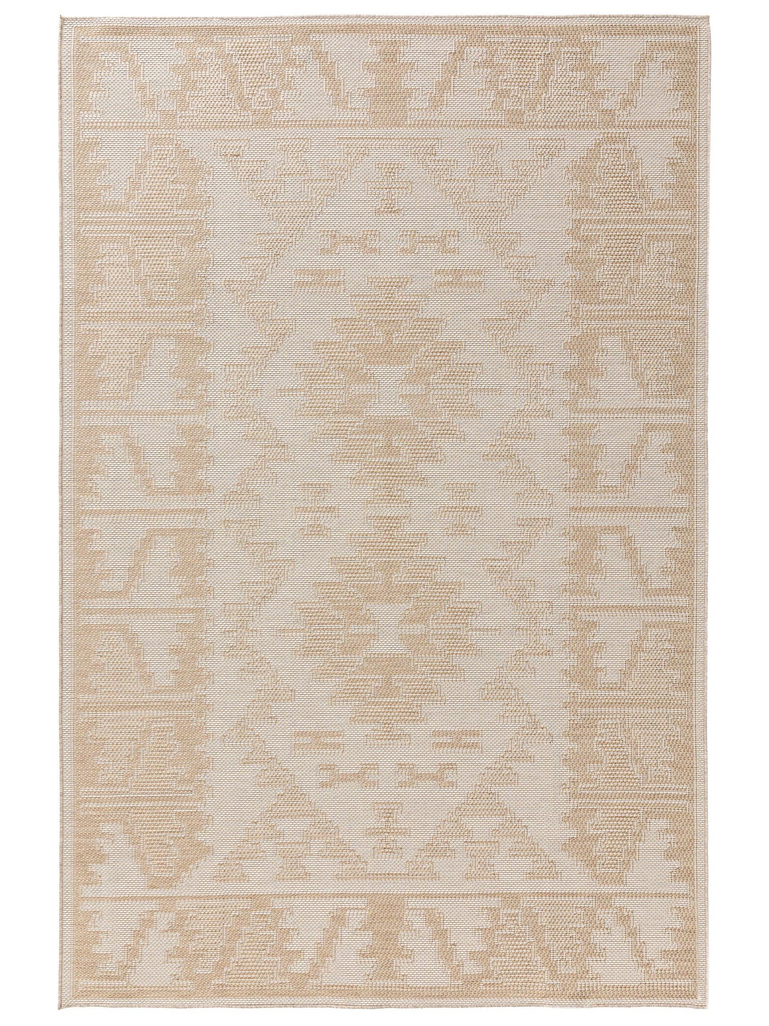 Rug made of 100% Polypropylene in White with a 1- 5 mm high pile by benuta Nest