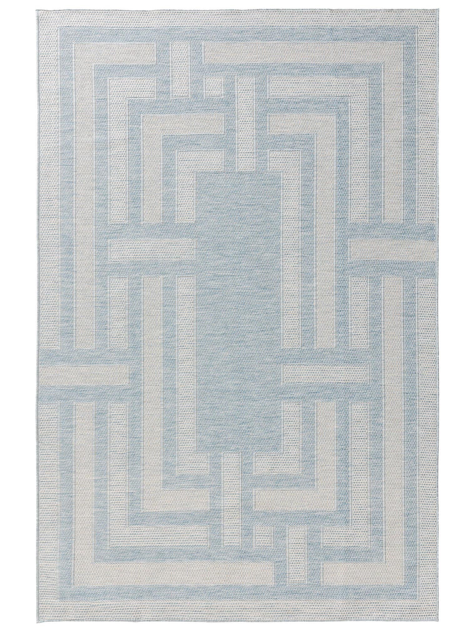 Rug made of 100% Polypropylene in Blue with a 1- 5 mm high pile by benuta Nest