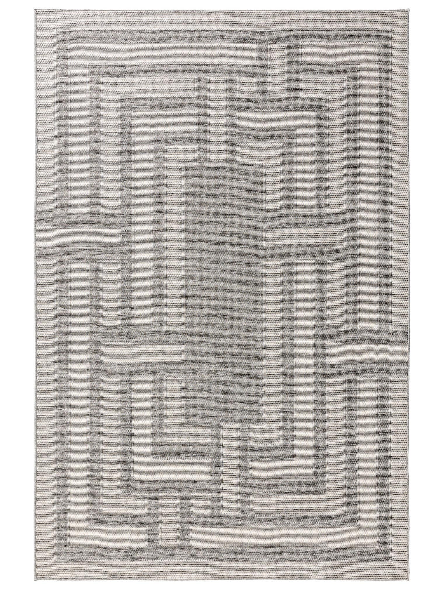 Rug made of 100% Polypropylene in Grey with a 1- 5 mm high pile by benuta Nest