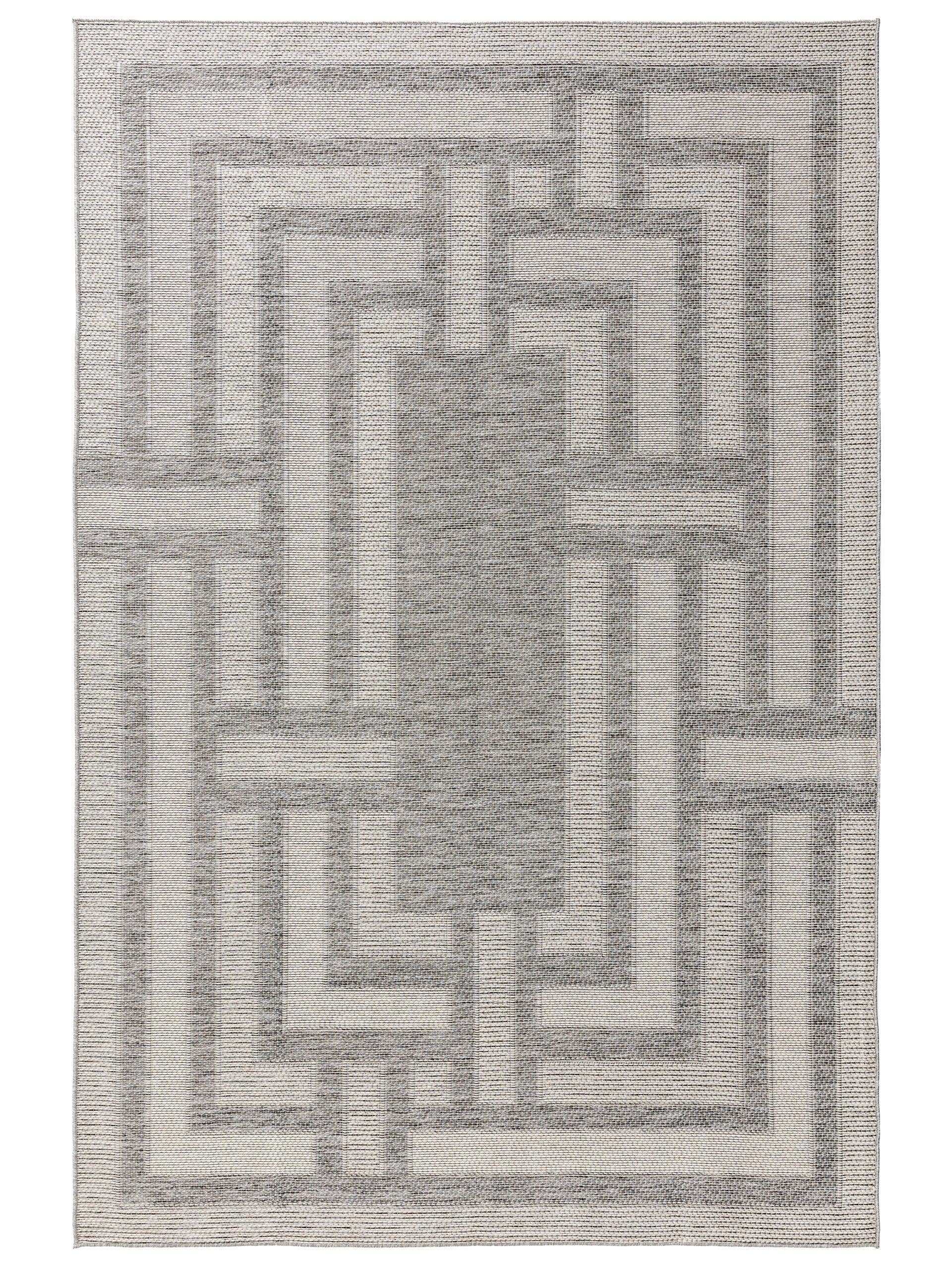 Rug made of 100% Polypropylene in Grey with a 1- 5 mm high pile by benuta Nest