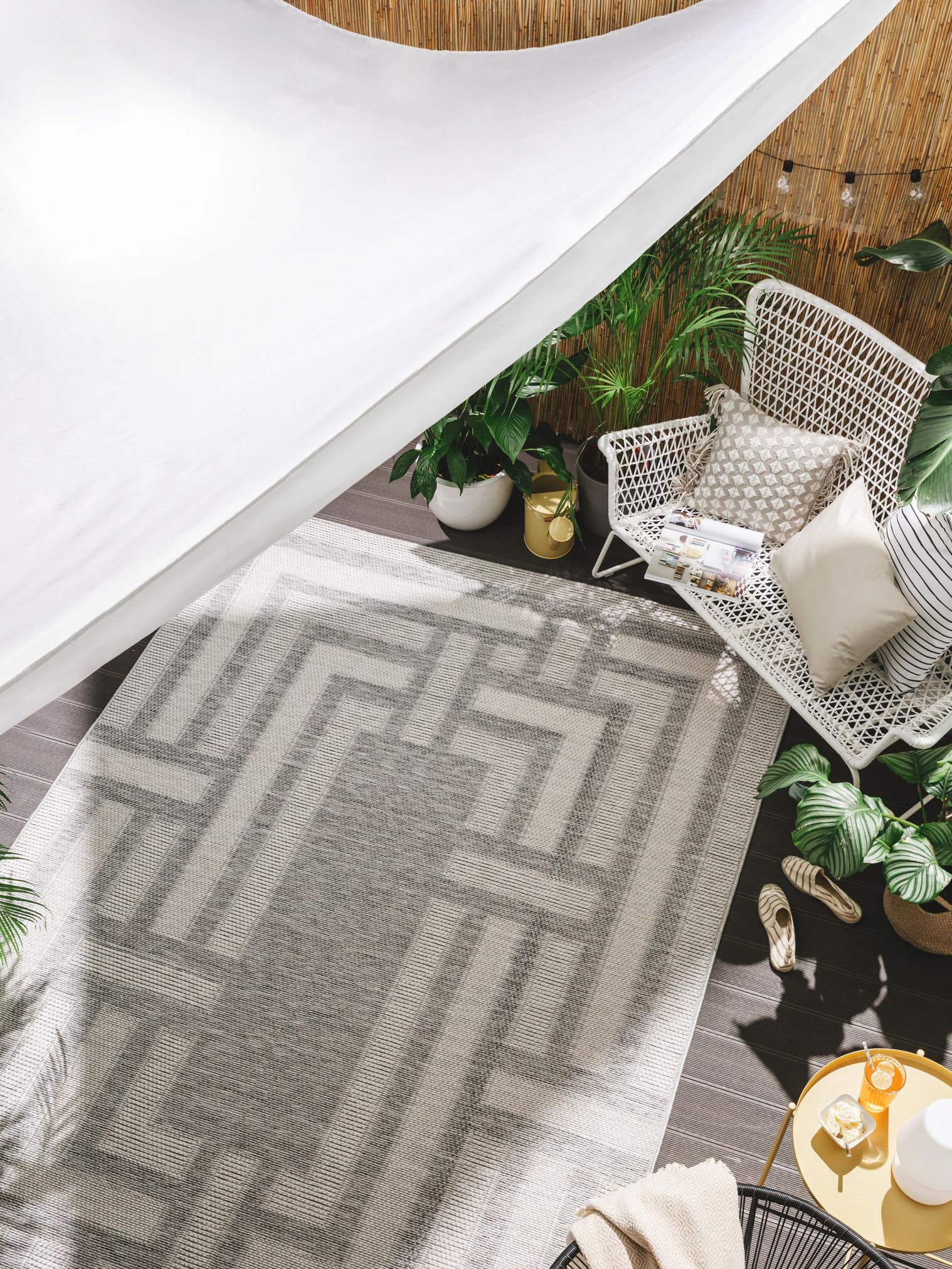Rug made of 100% Polypropylene in Grey with a 1- 5 mm high pile by benuta Nest
