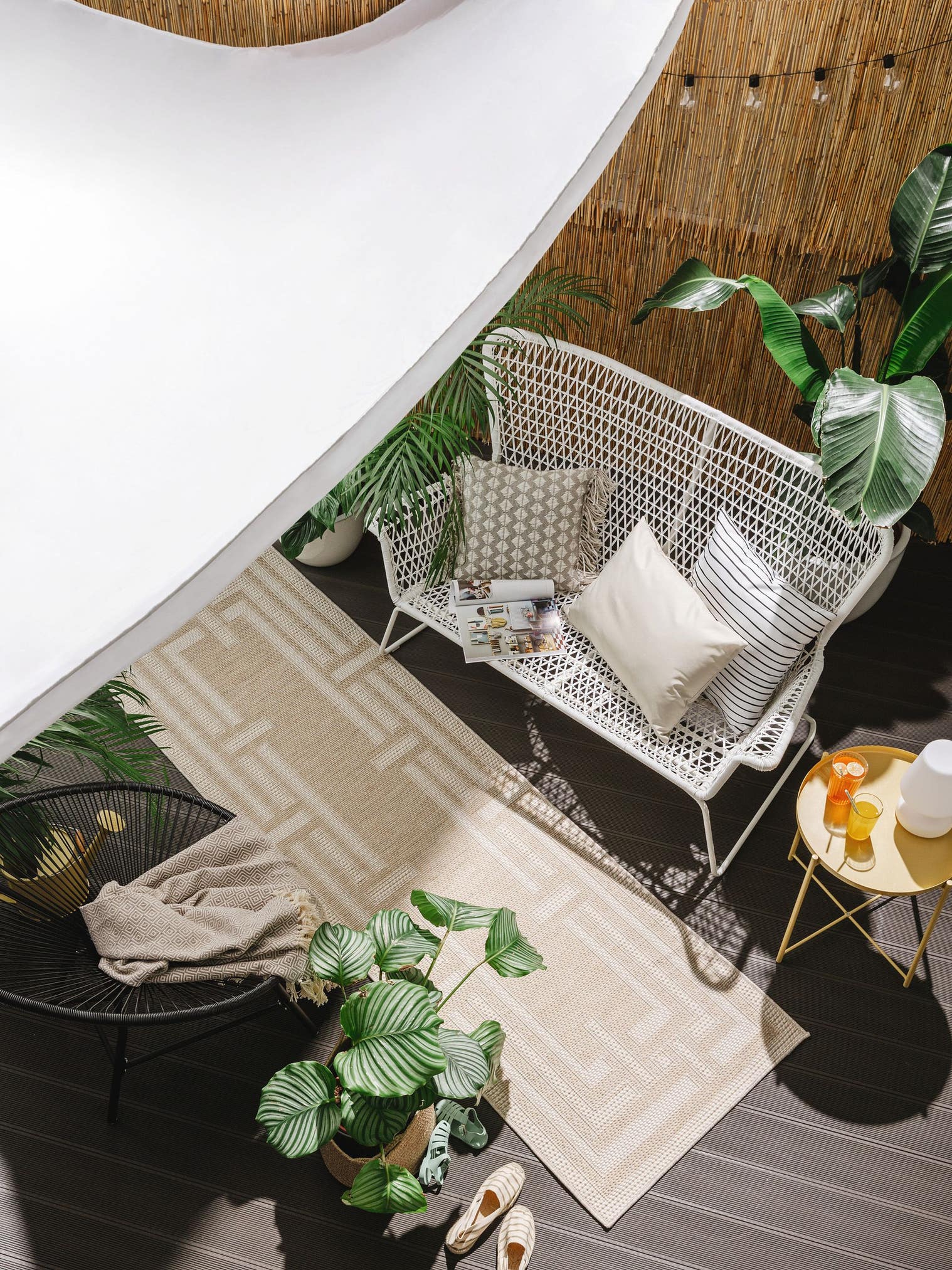 Rug made of 100% Polypropylene in Beige with a 1- 5 mm high pile by benuta Nest