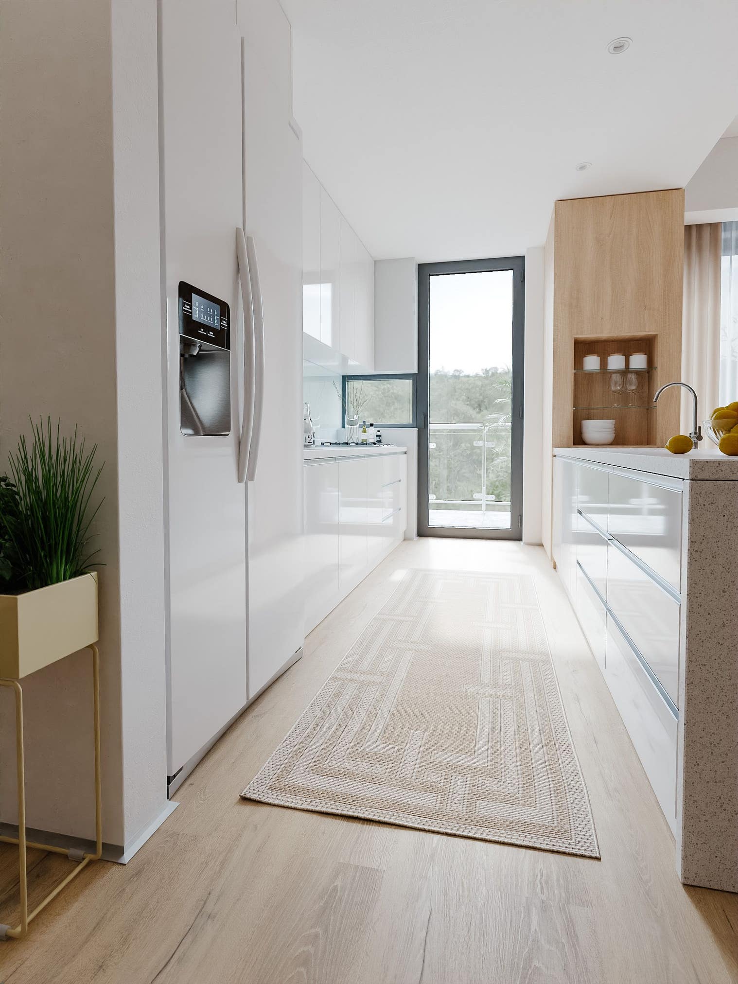 Rug made of 100% Polypropylene in Beige with a 1- 5 mm high pile by benuta Nest