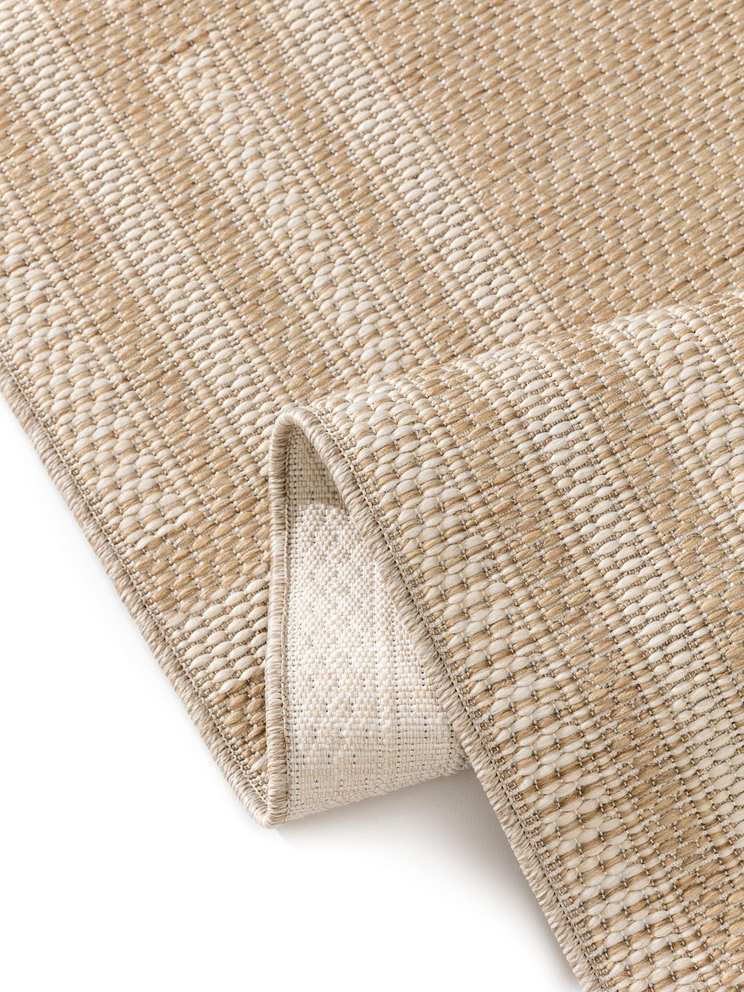 Rug made of 100% Polypropylene in Beige with a 1- 5 mm high pile by benuta Nest
